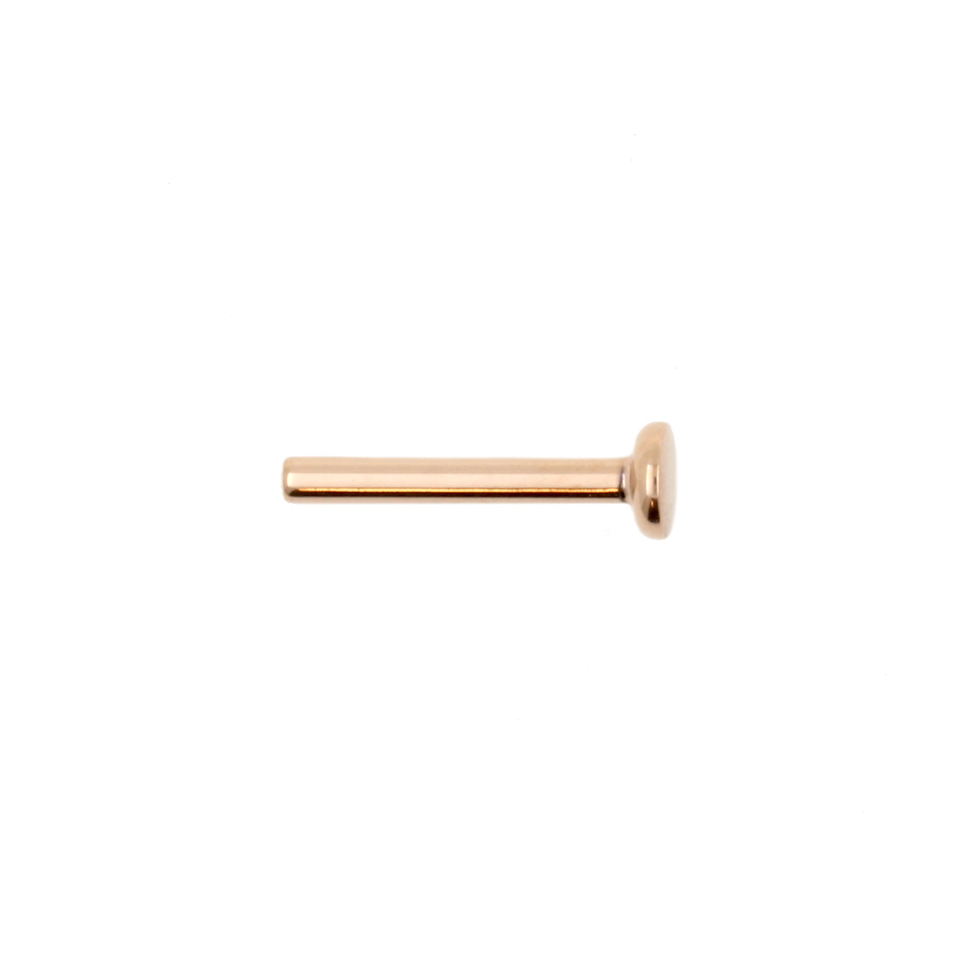 Titanium Labret Stud - 3 mm Disc Rose Goud