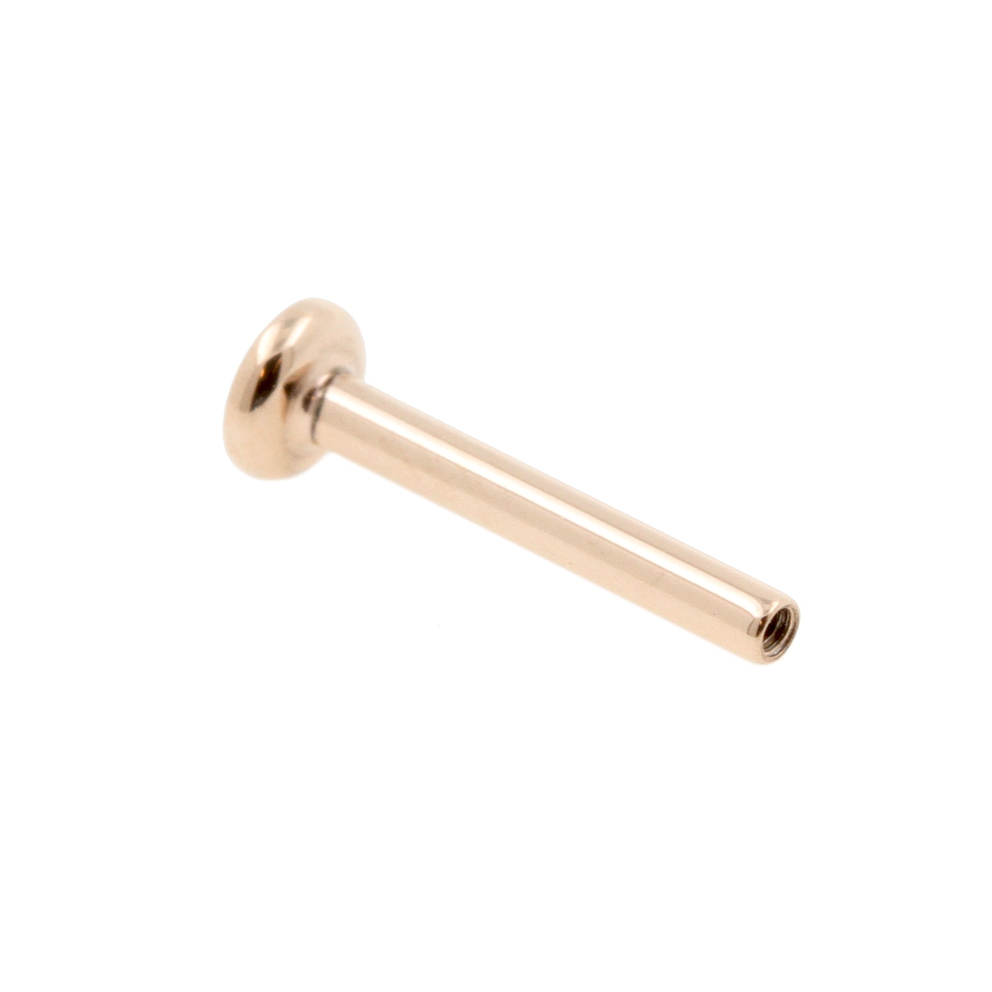 Titanium Labret Stud - 3 mm Disc Rose Goud