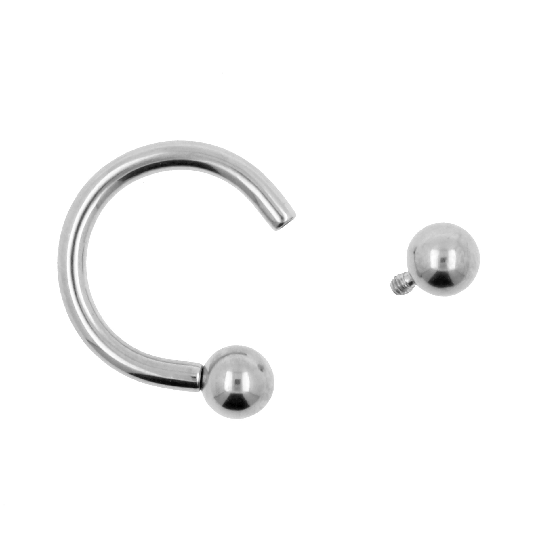 Titanium Circular Barbell Silver