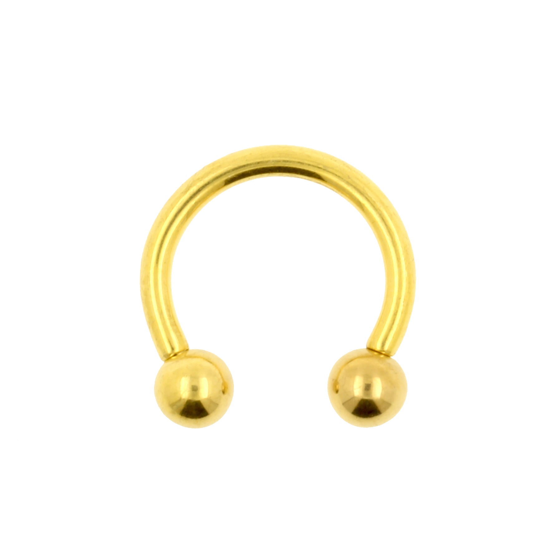 Titanium Circular Barbell Gold