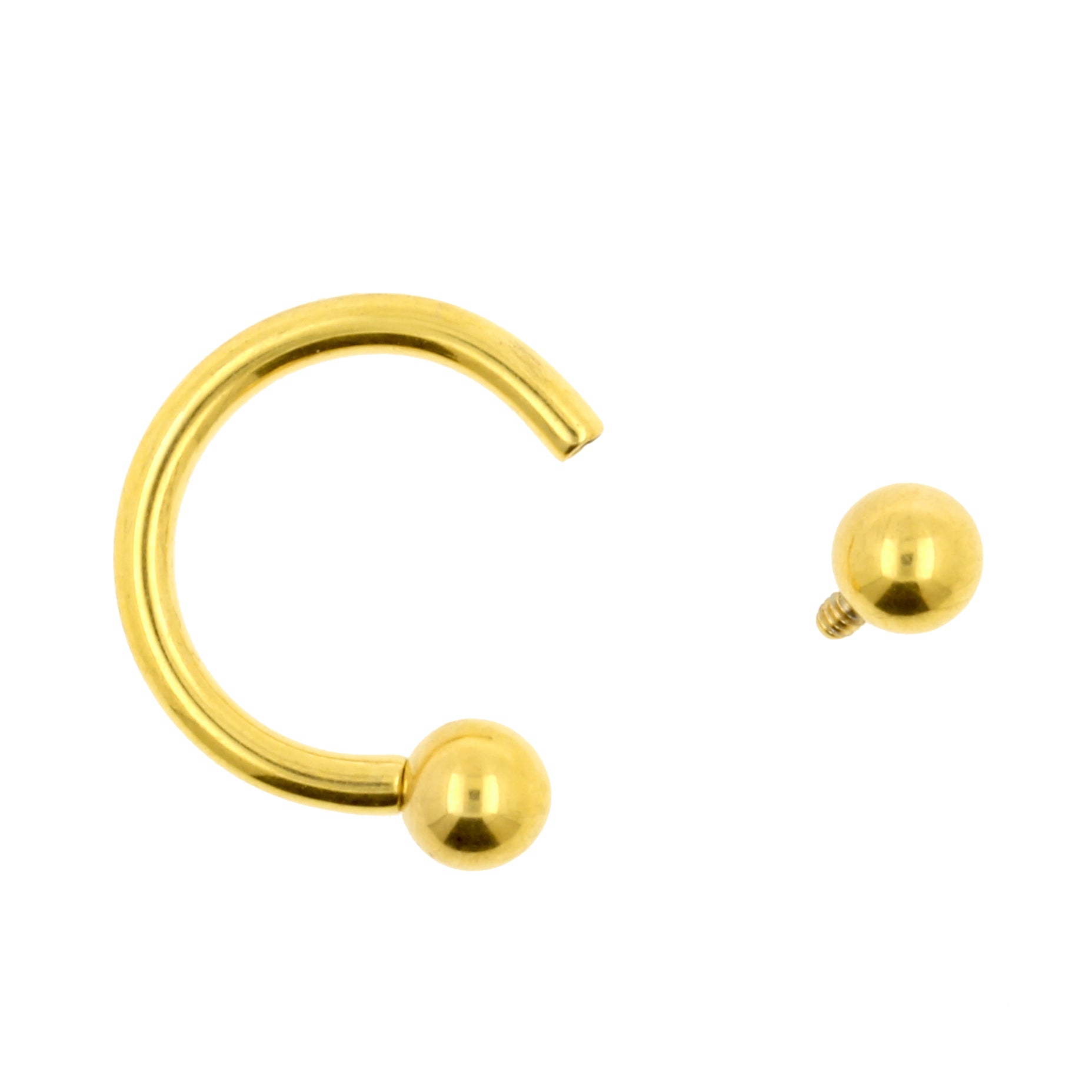 Titanium Circular Barbell Gold