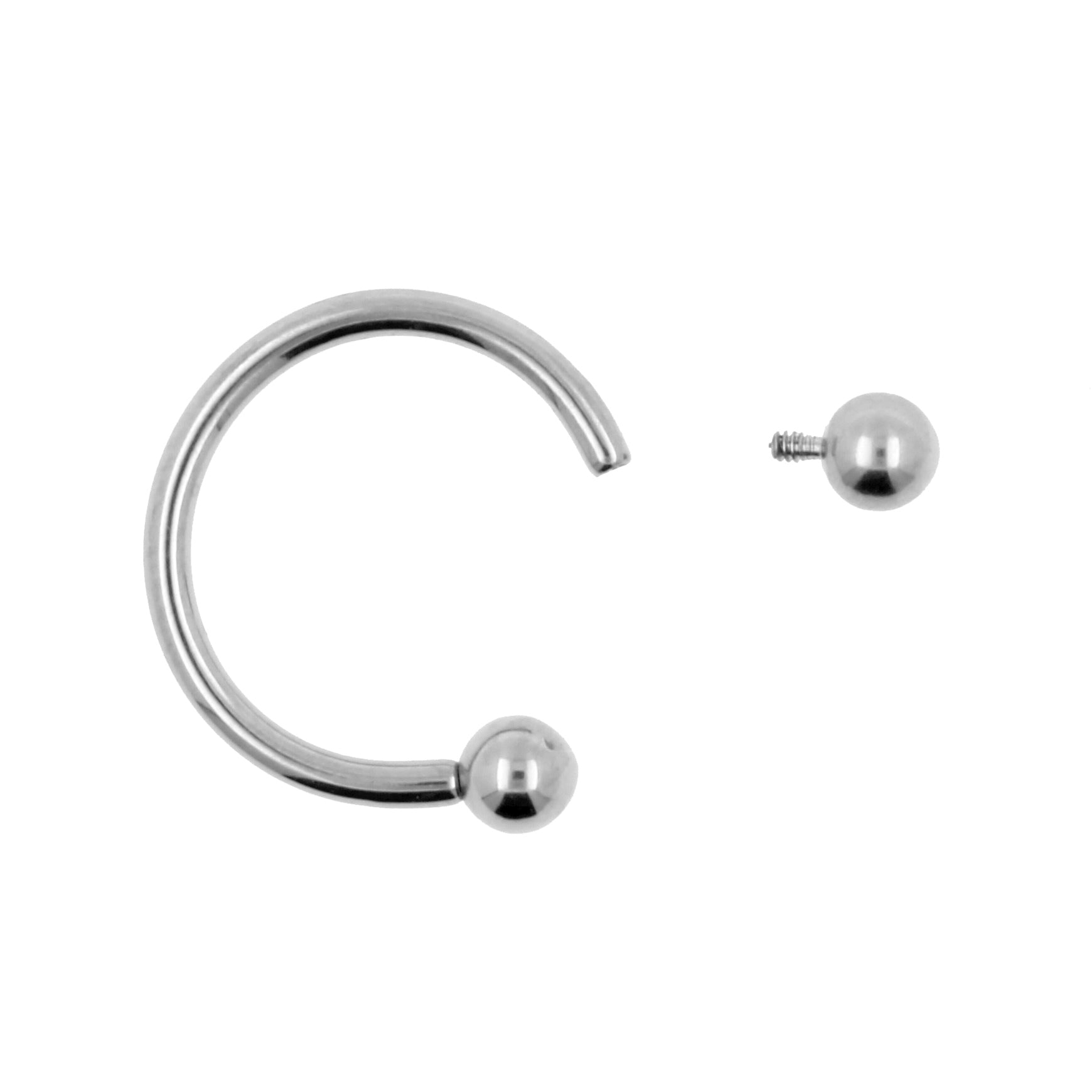 Titanium Circular Barbell Silver