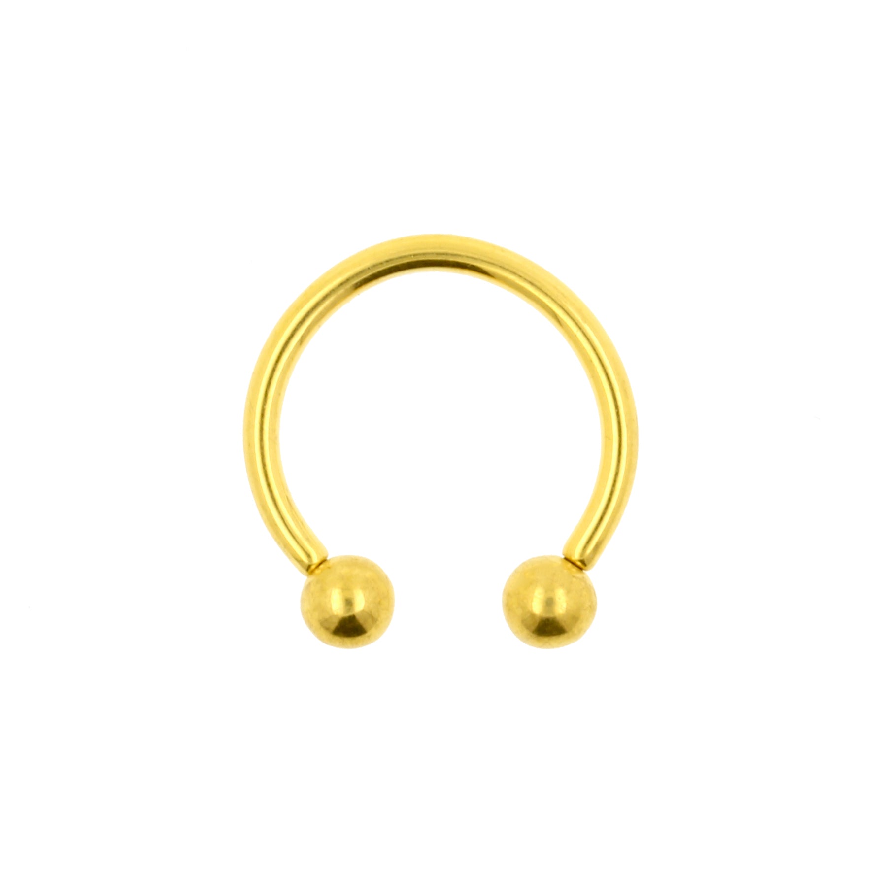 Titanium Circular Barbell Gold