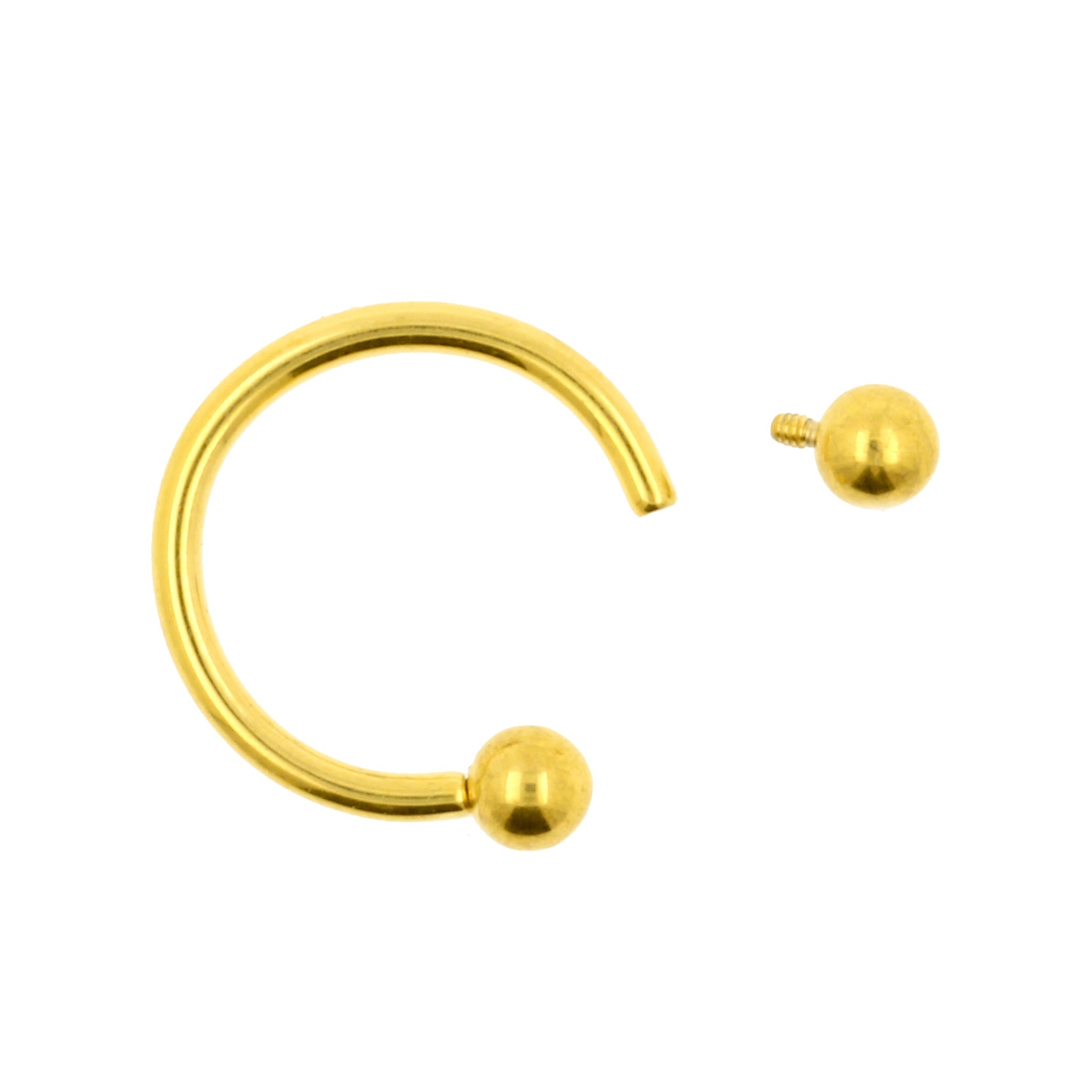 Titanium Circular Barbell Gold