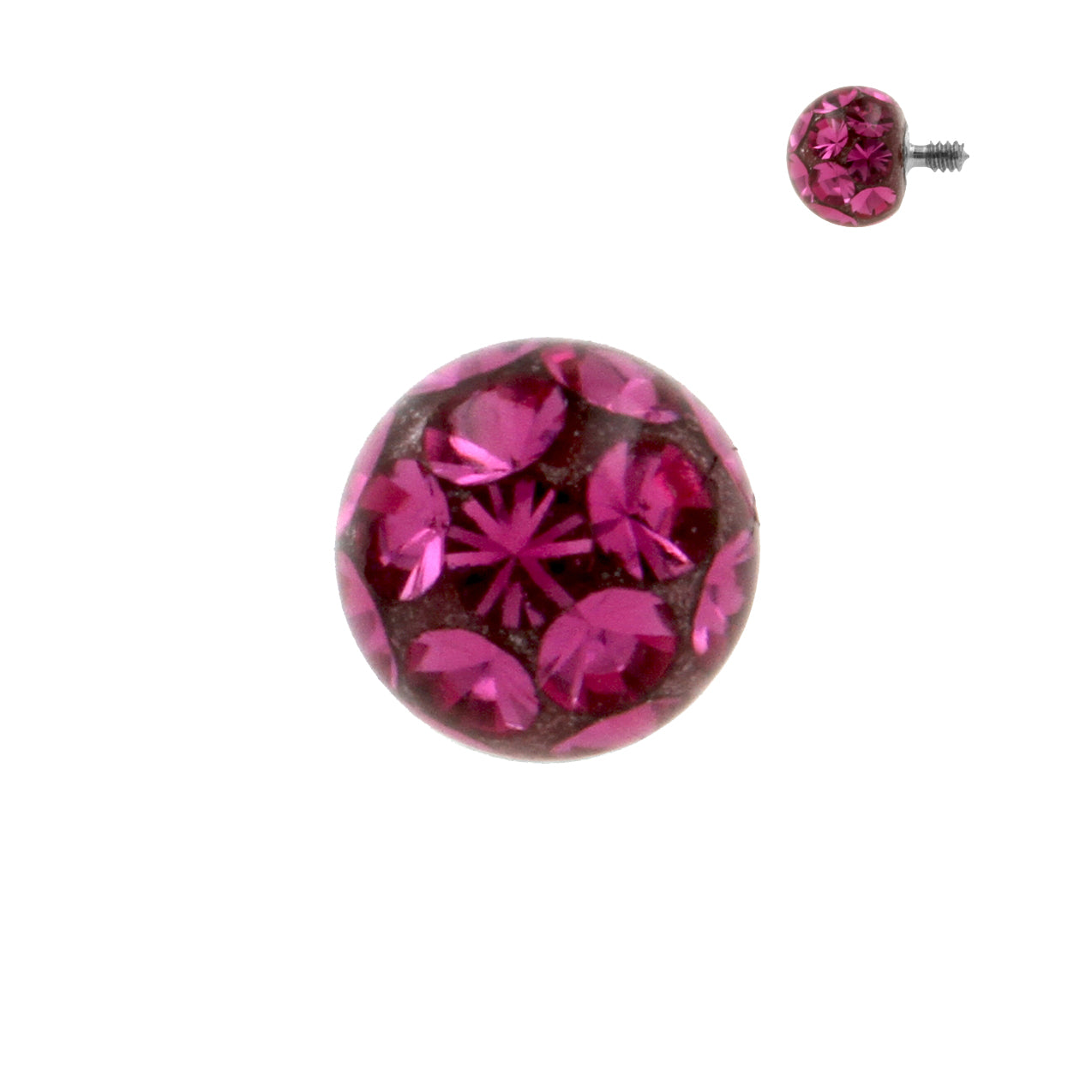 Titanium Multi-Jewelled Balletje Fuchsia