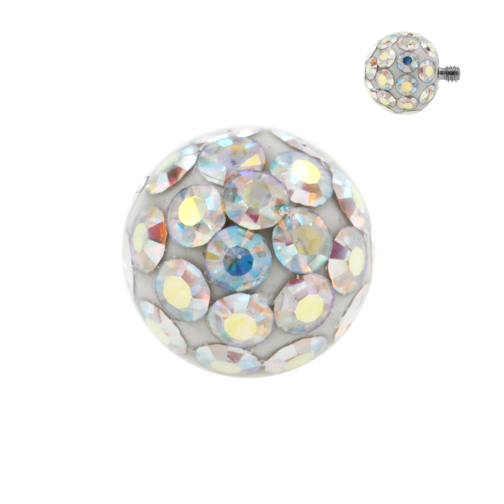 Titanium Multi-Jewelled Ball Crystal AB