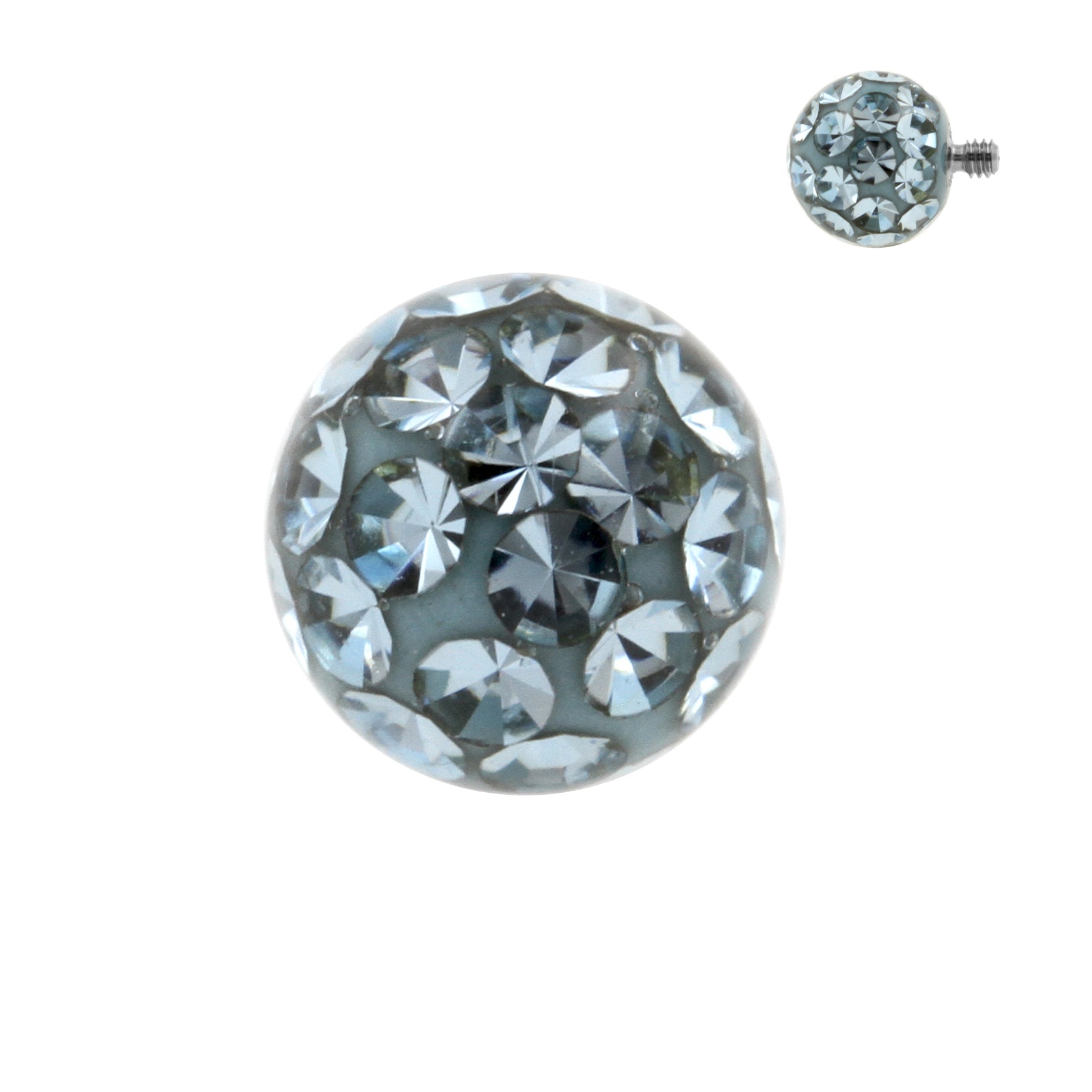 Titanium Multi-Jewelled Ball Aquamarine