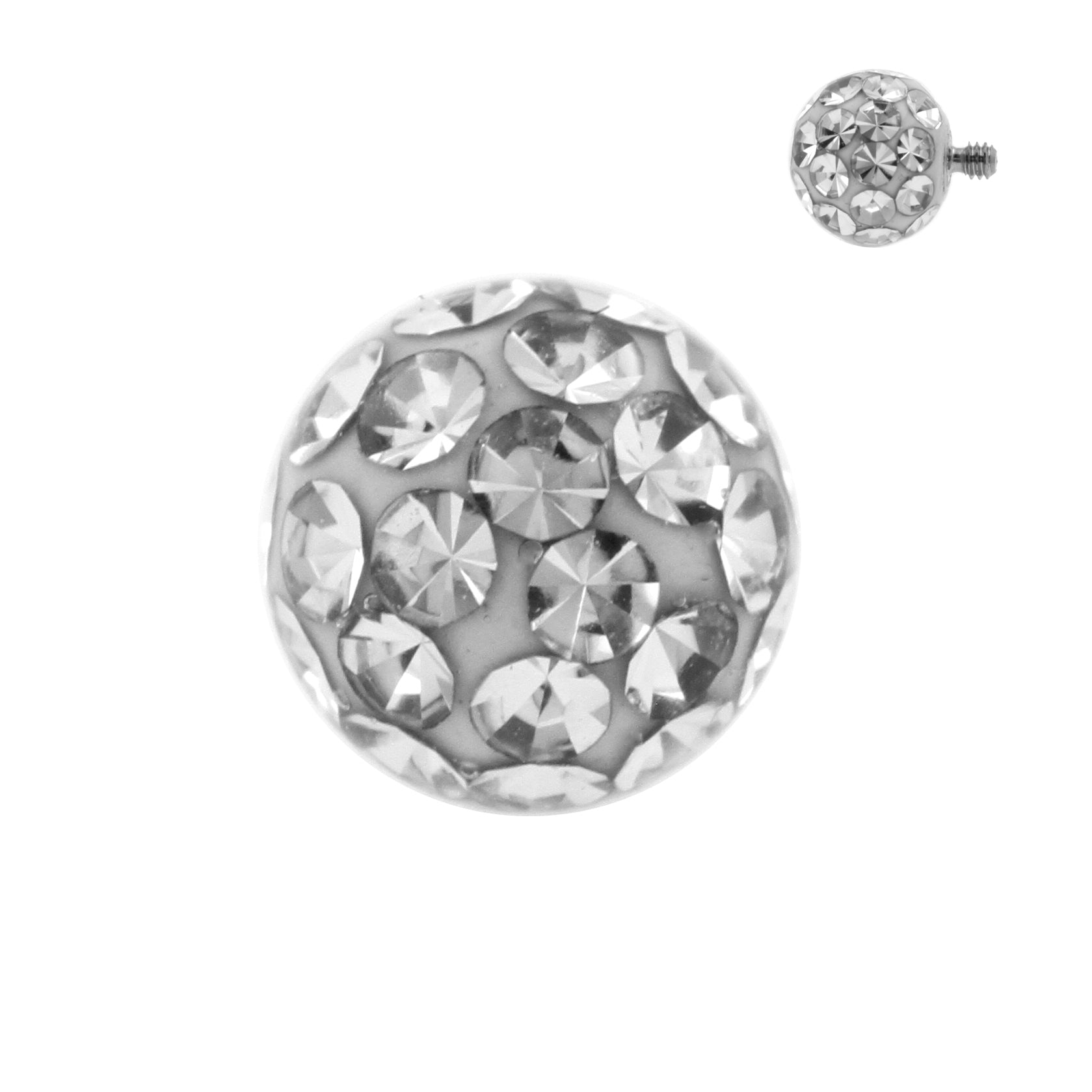 Titanium Multi-Jewelled Ball Clear