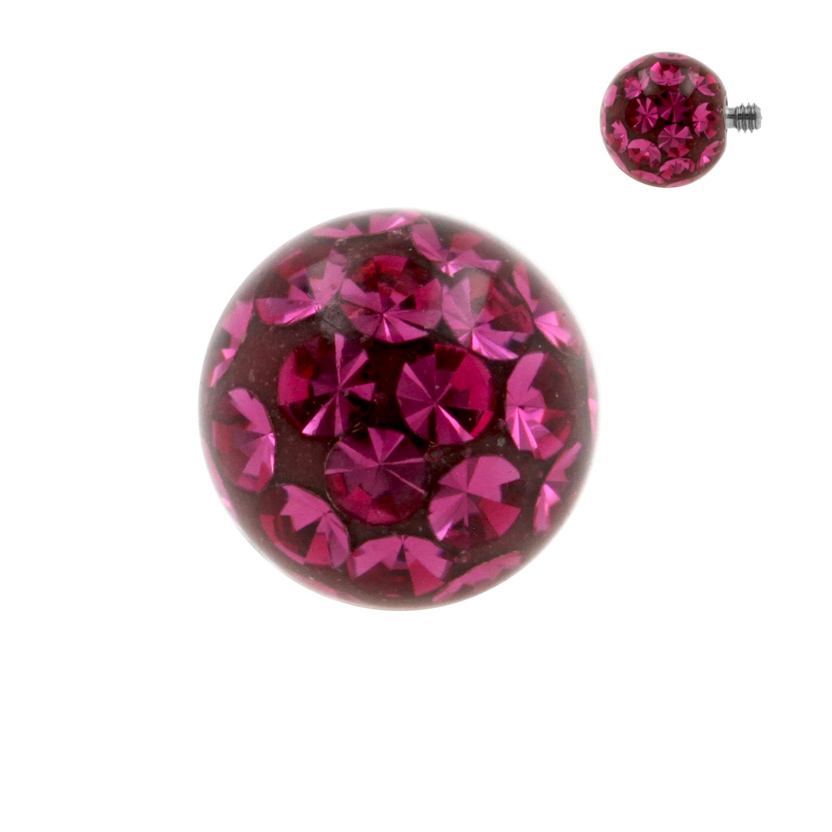 Titanium Multi-Jewelled Ball Fuchsia