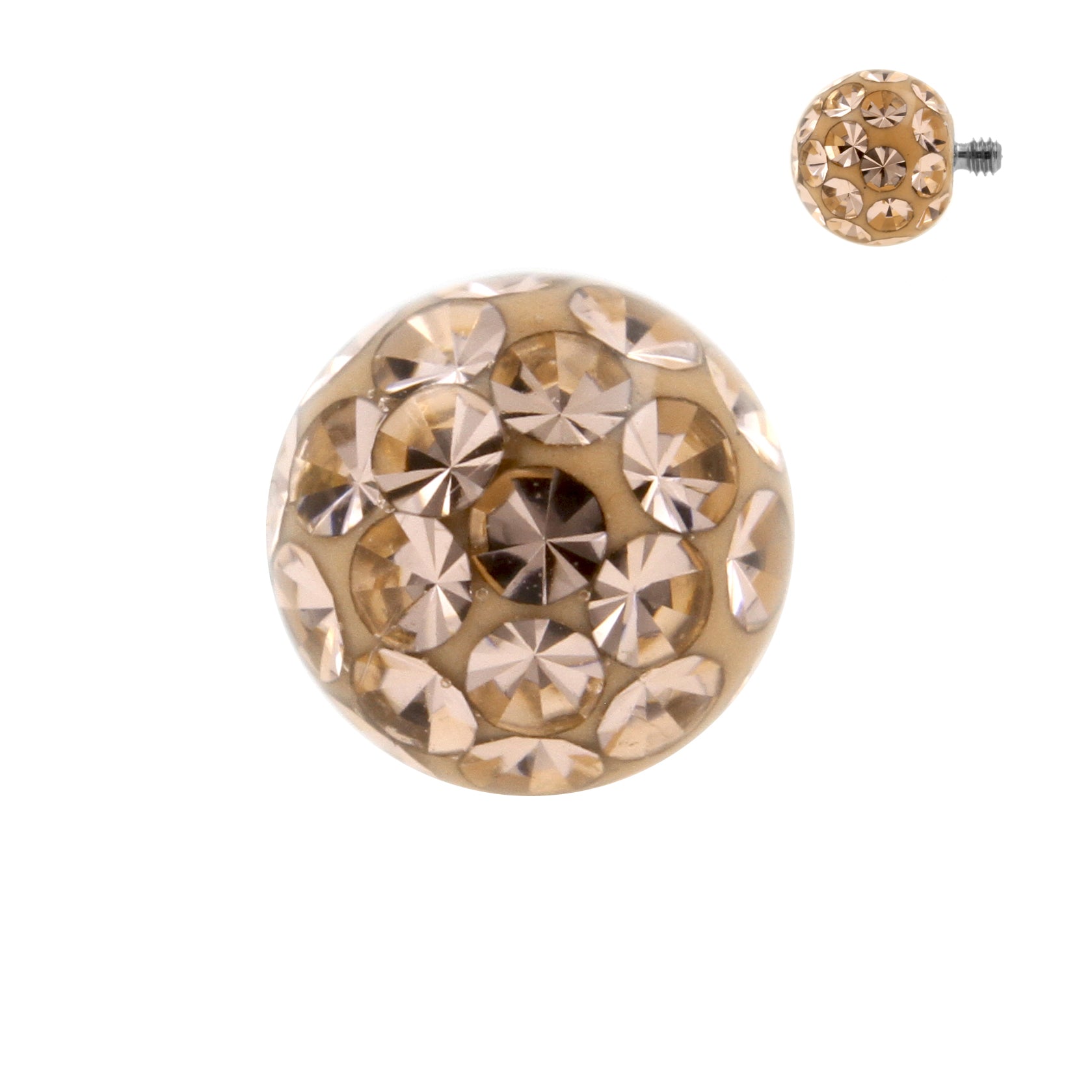 Titanium Multi-Jewelled Ball Light Peach