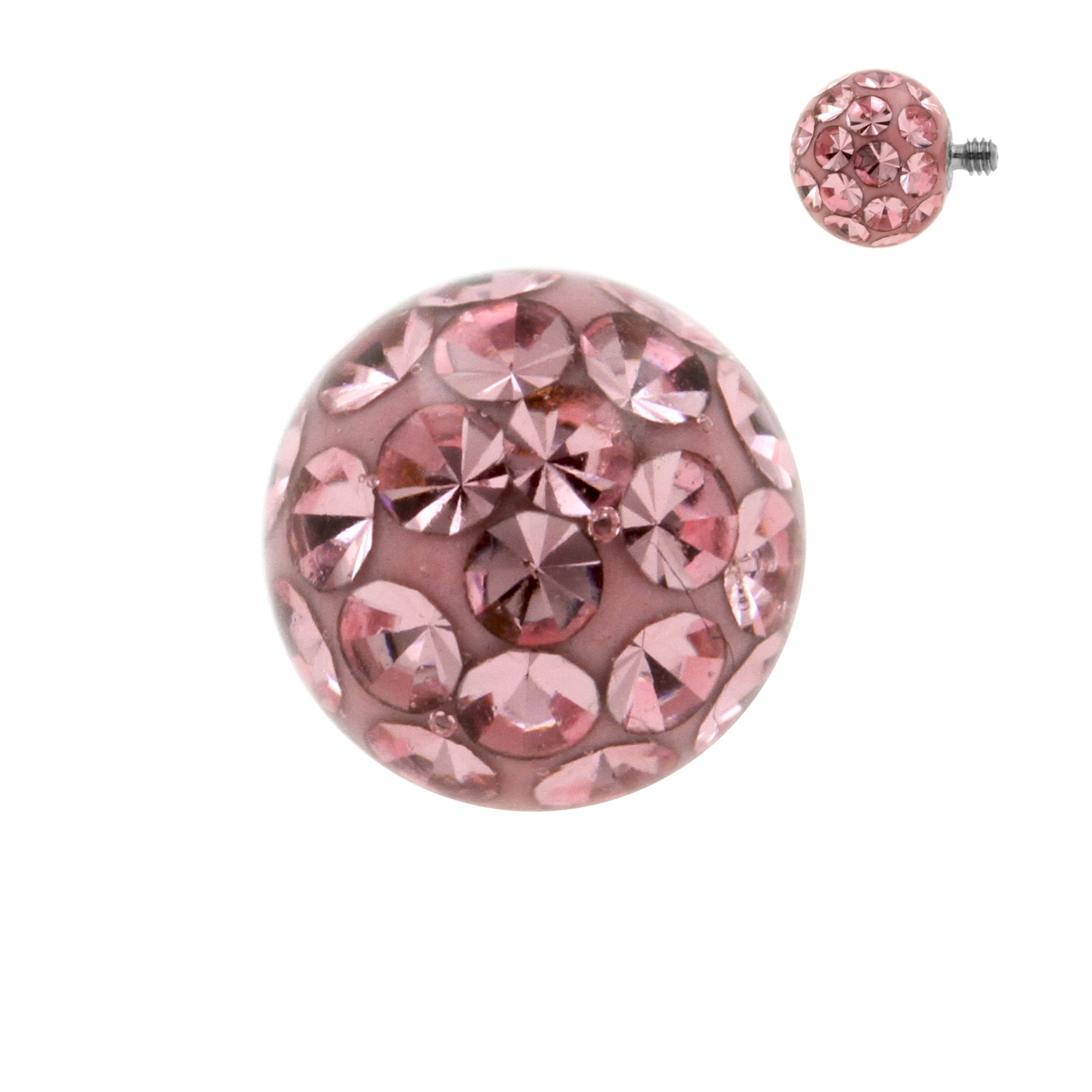 Titanium Multi-Jewelled Balletje Light Rose