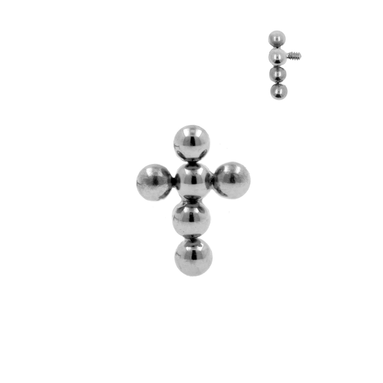 Titanium Cross Cluster Zilver