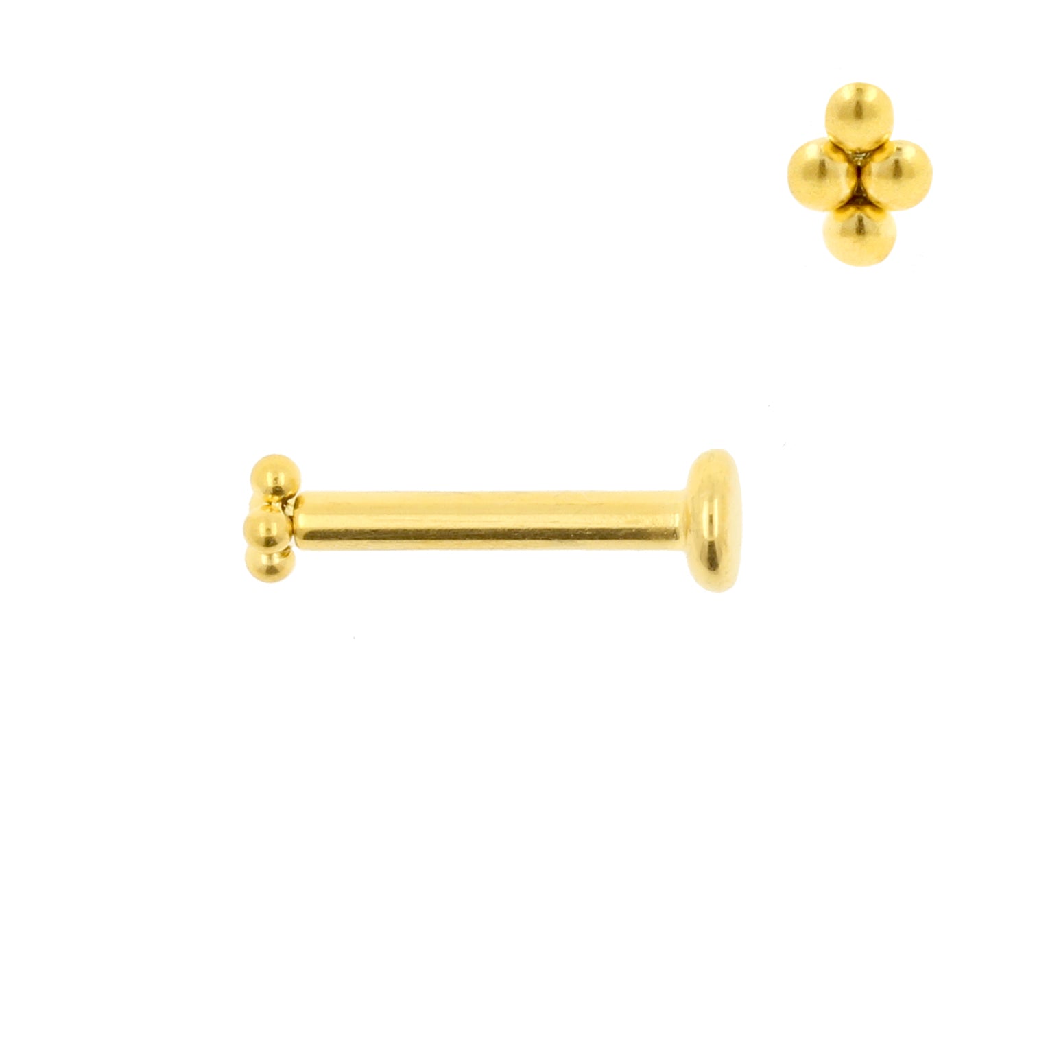 Titanium Dots Cluster Labret - 3mm Gold