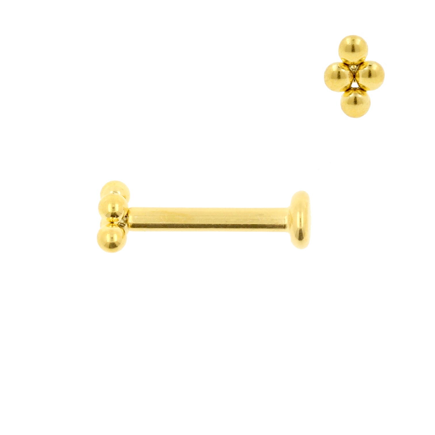 Titanium Dots Cluster Labret - 4mm Gold