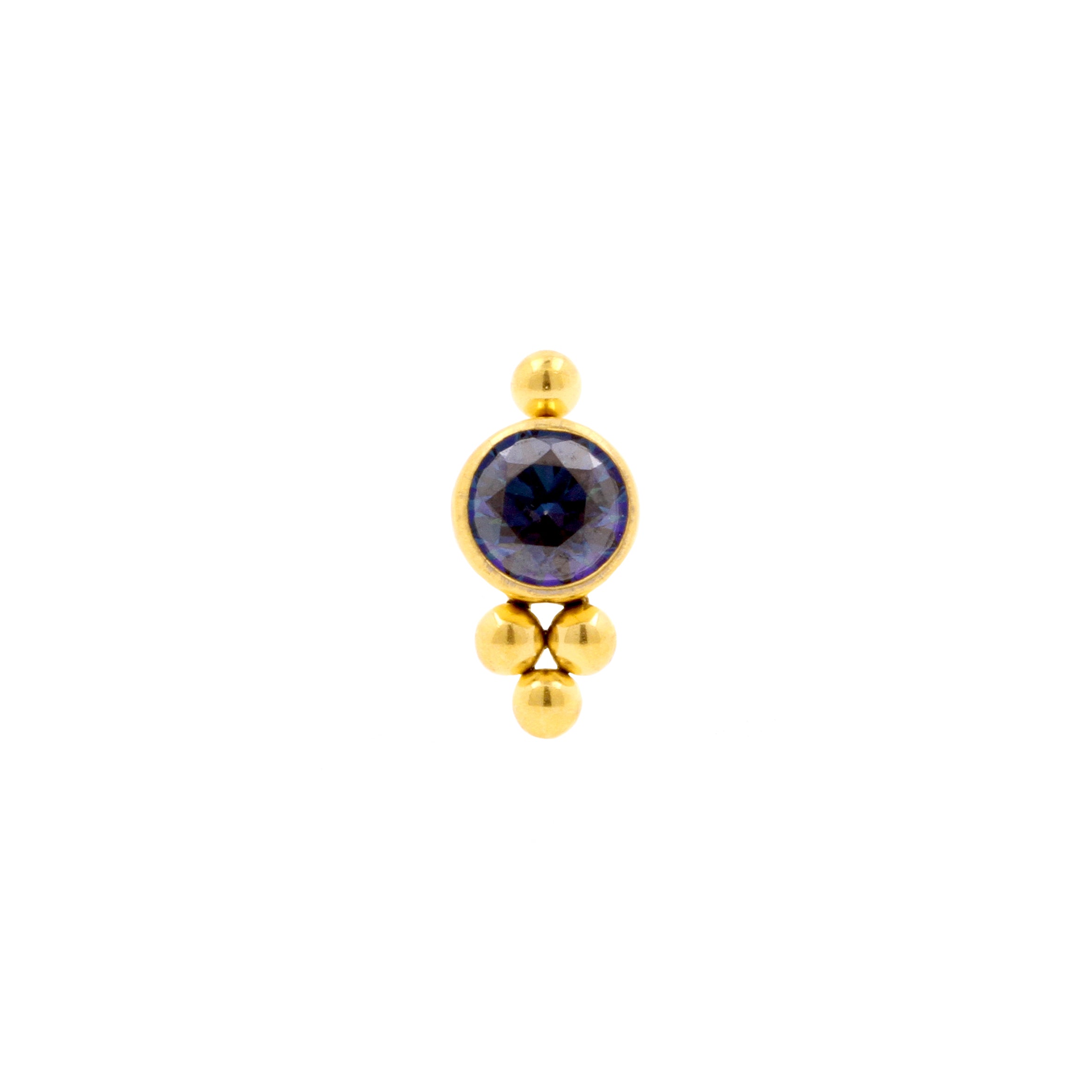 Titanium Zirconia Cluster - Gold Royal Blue