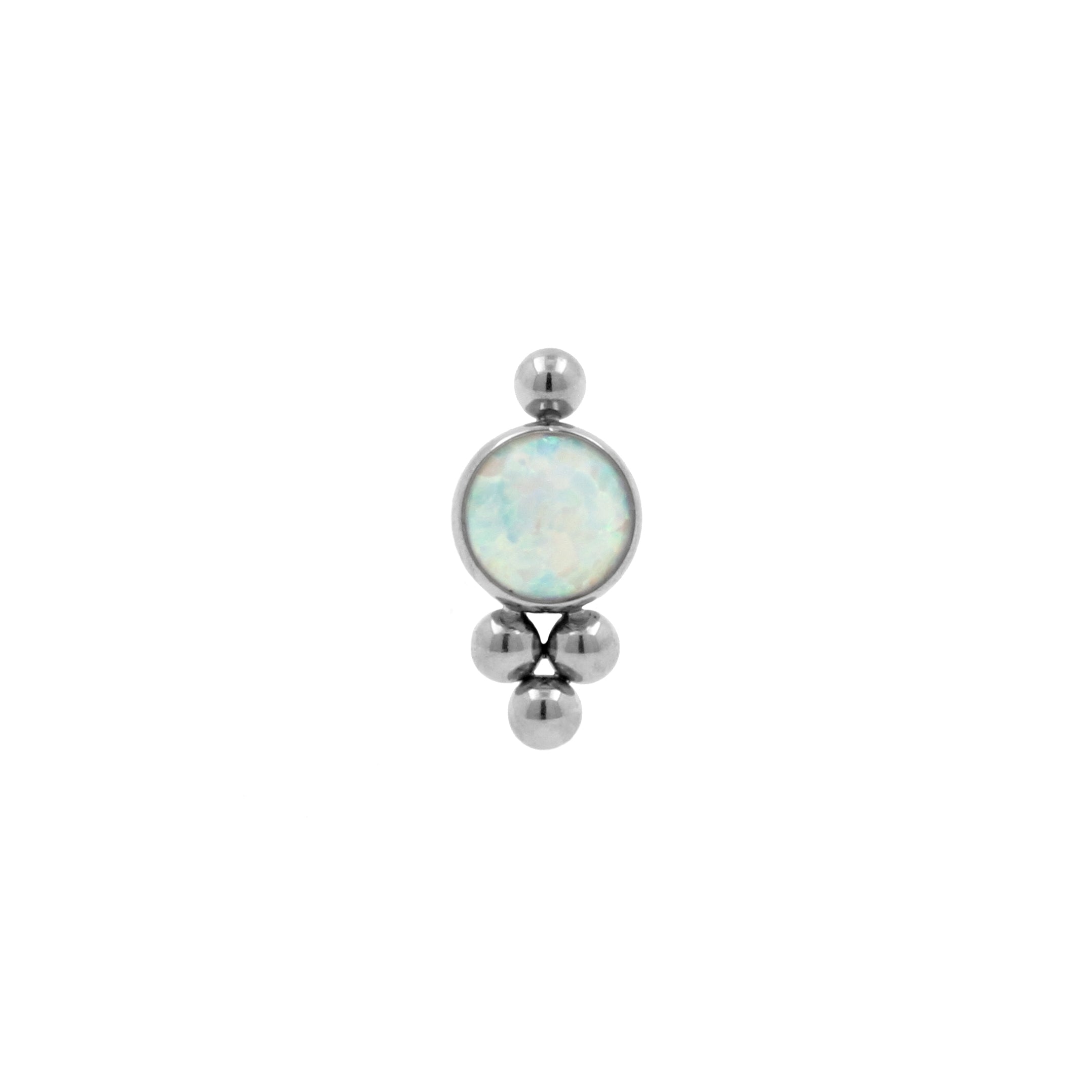 Titanium Opal Cluster Silver