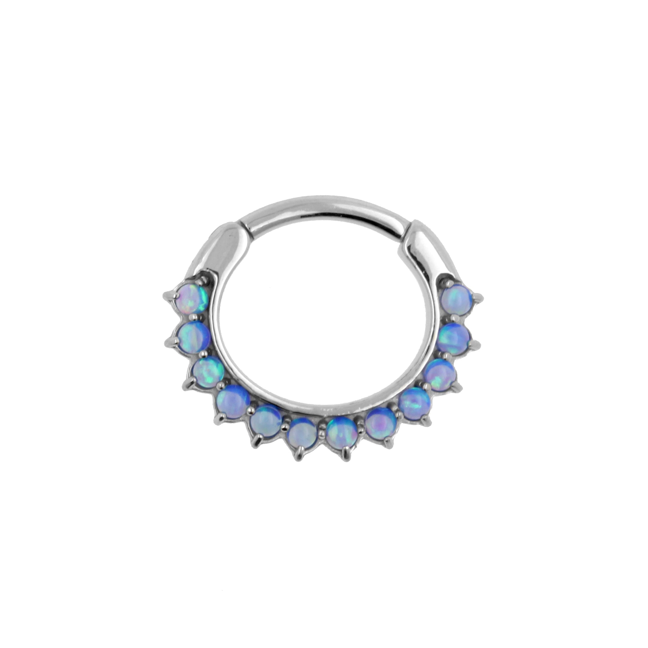 Surgical Steel Opal Sunflower Ring Red Opal