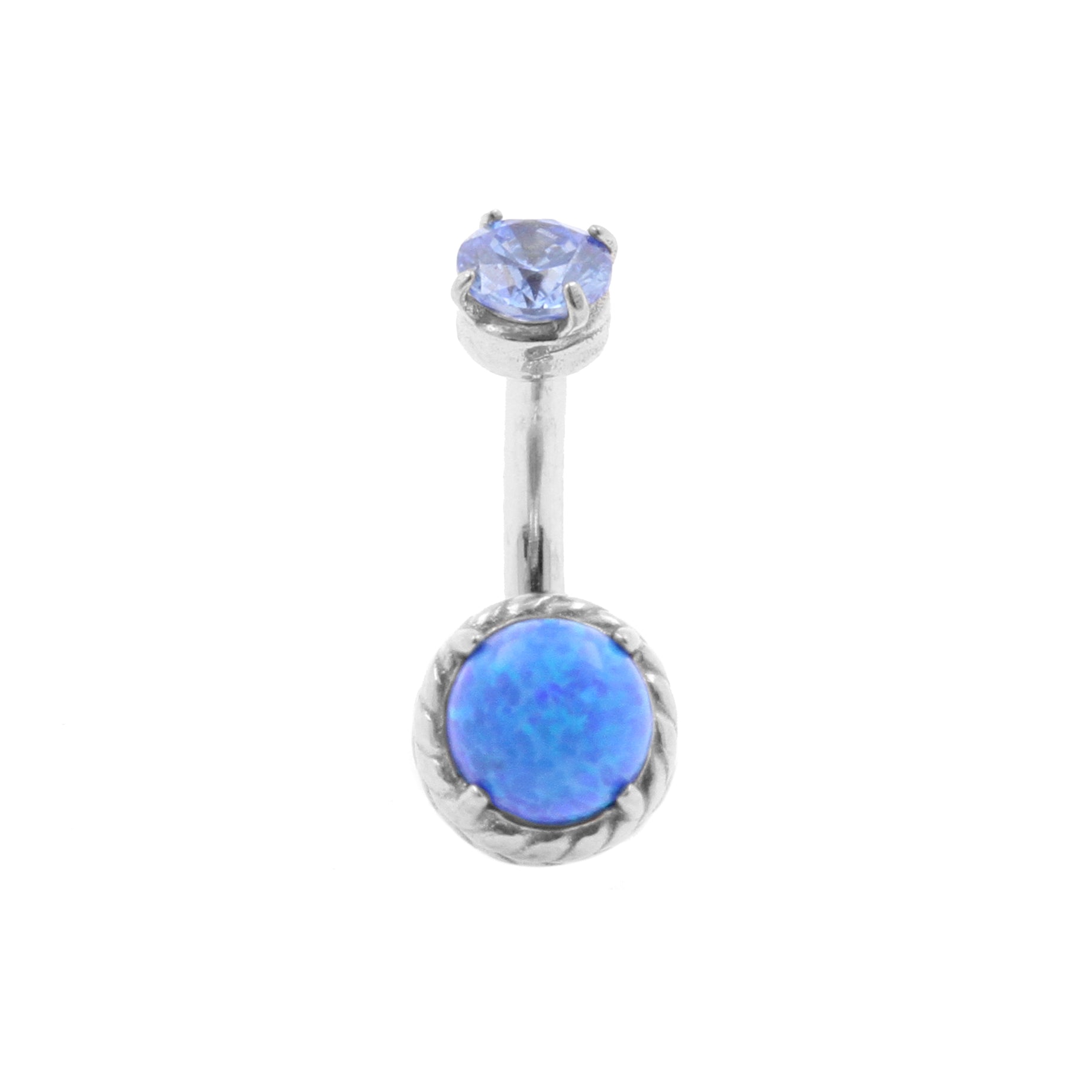 Surgical Steel Opal Zirconia - Rook Piercing Sapphire Blue Opal