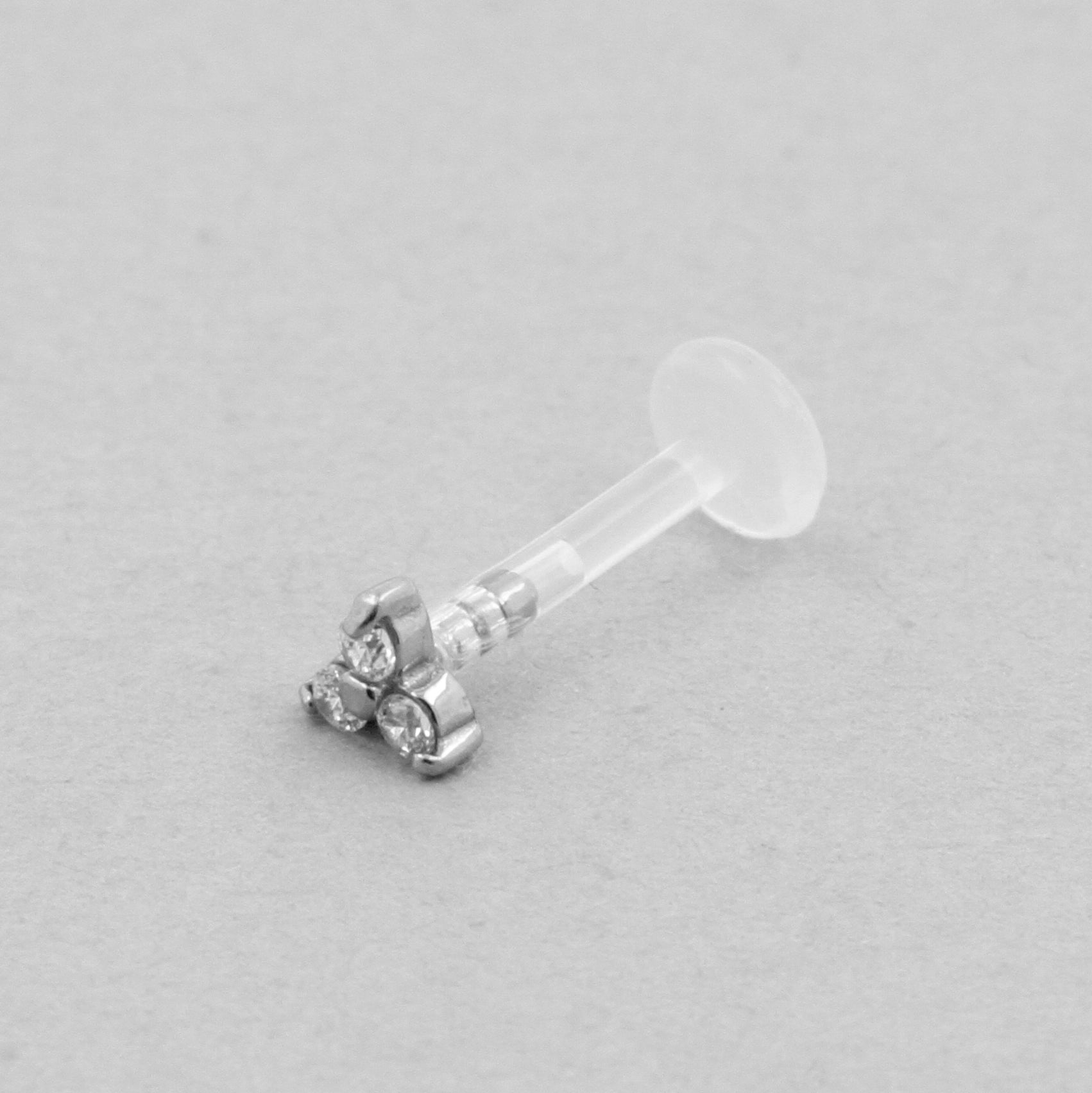 Bioplast Jewelled Labret - 3,5mm Trinity Zirconia