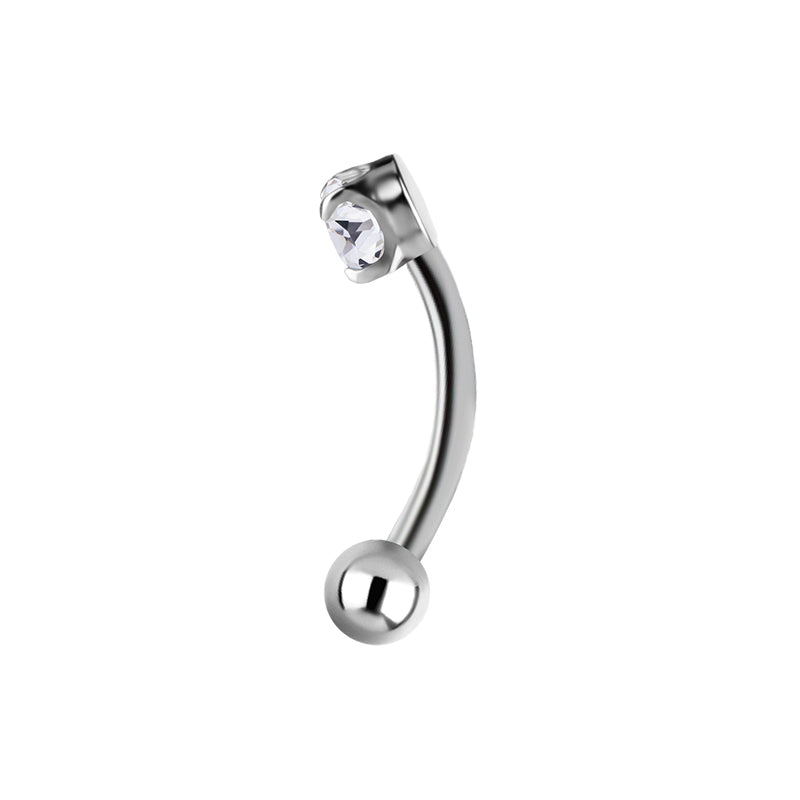 Titanium Zirconia Rook Piercing Silver