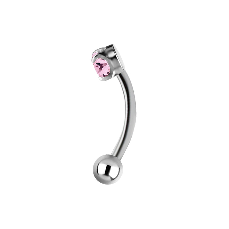 Titanium Zirconia Rook Piercing Silver