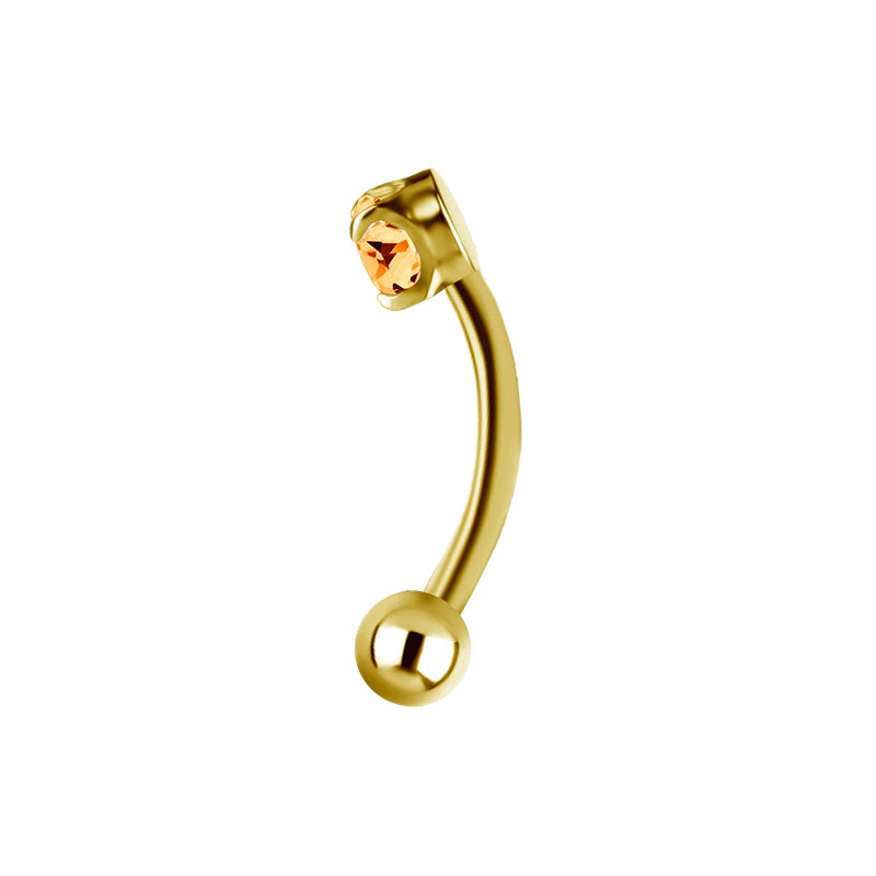 Titanium Zirconia Rook Piercing Gold