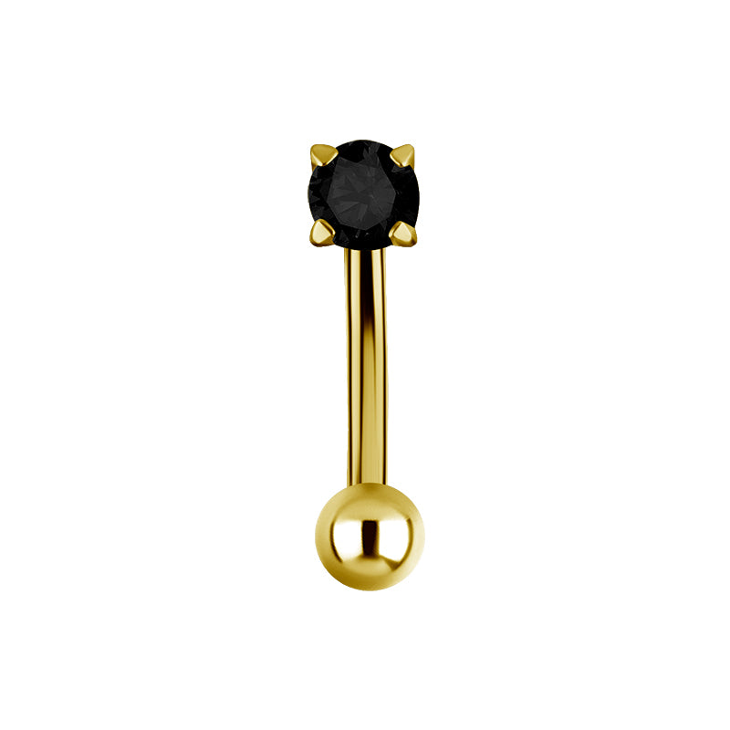 Titanium Zirconia Rook Piercing Gold