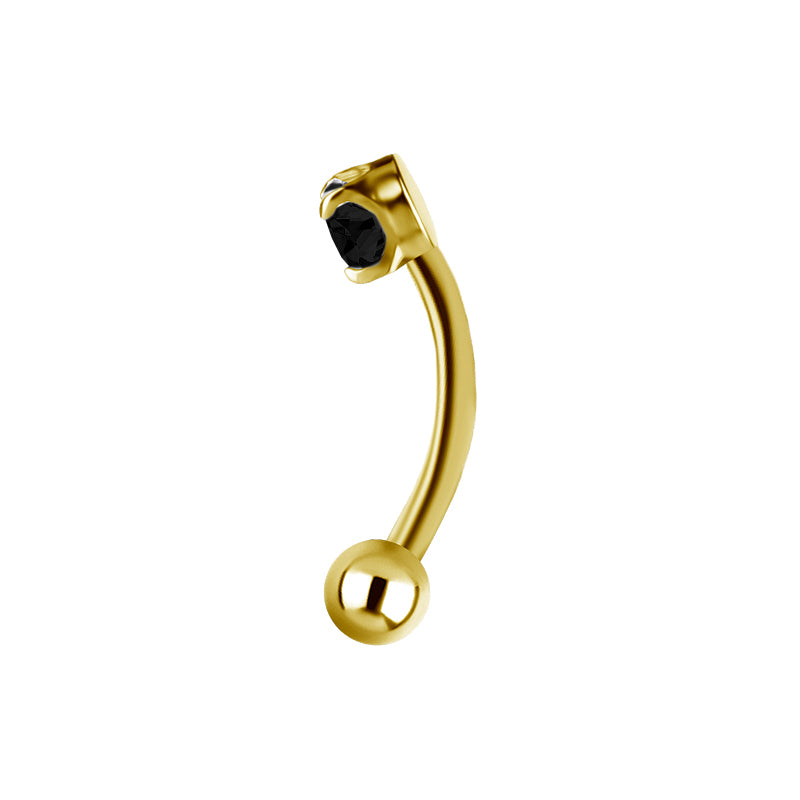 Titanium Zirconia Rook Piercing Gold