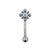 Titanium Zircona Cluster Rook Piercing Crystal AB