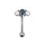 Titanium Zircona Cluster Rook Piercing Royal Blue