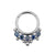 Titanium Zirconia Cluster Click Ring Royal Blue