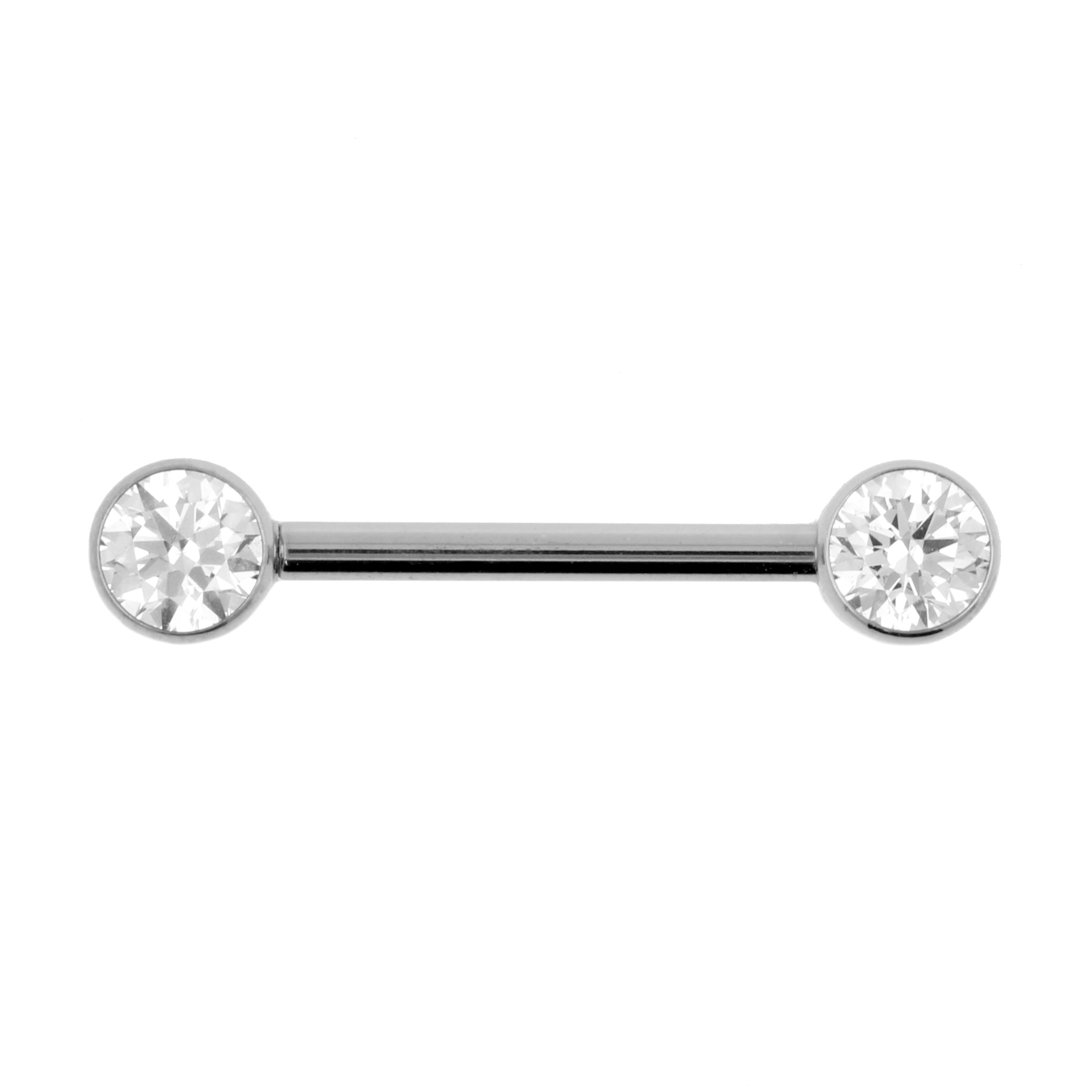 Titanium Nipple Barbell With Zirconia - 5 mm