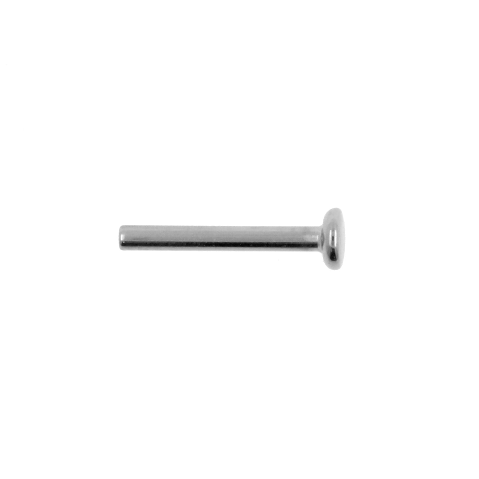 Titanium Labret Stud 2,5 mm Disc - Zilver