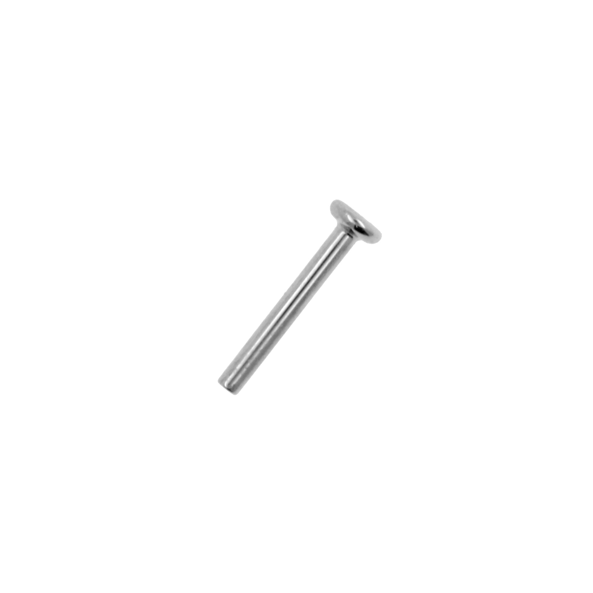 Titanium Labret Stud 2,5 mm Disc - Zilver