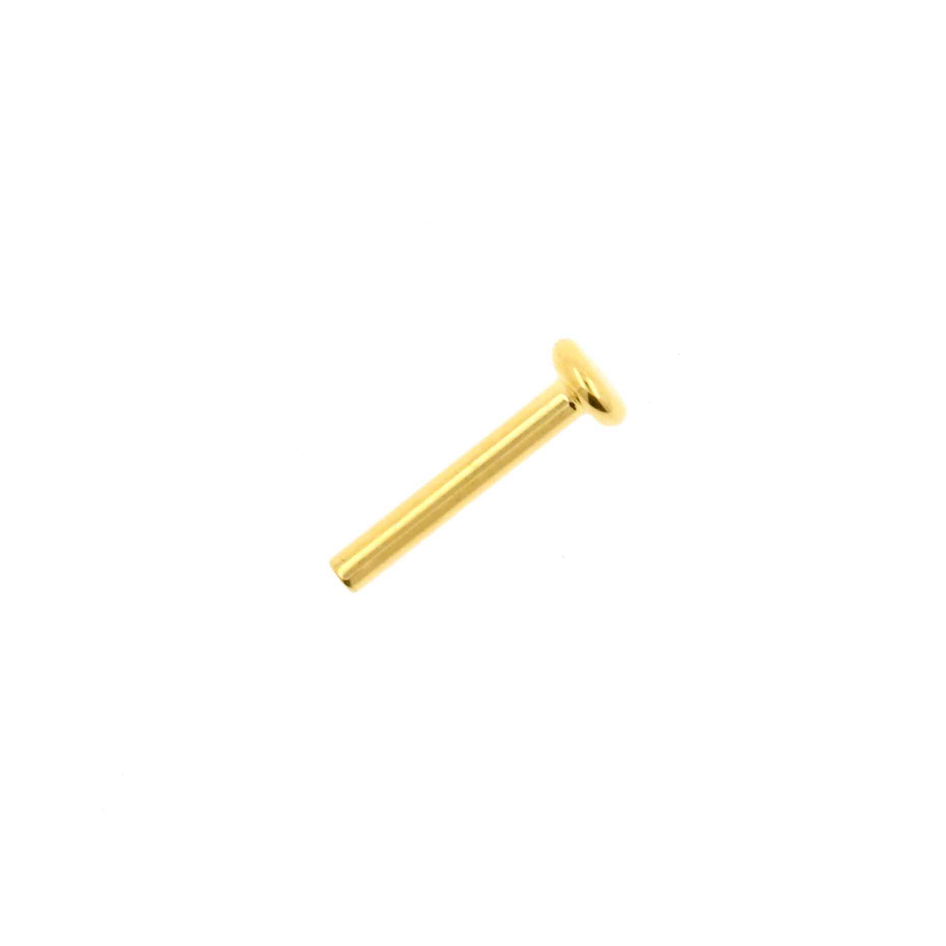 Titanium Labret Stud 2,5 mm Disc - Gold