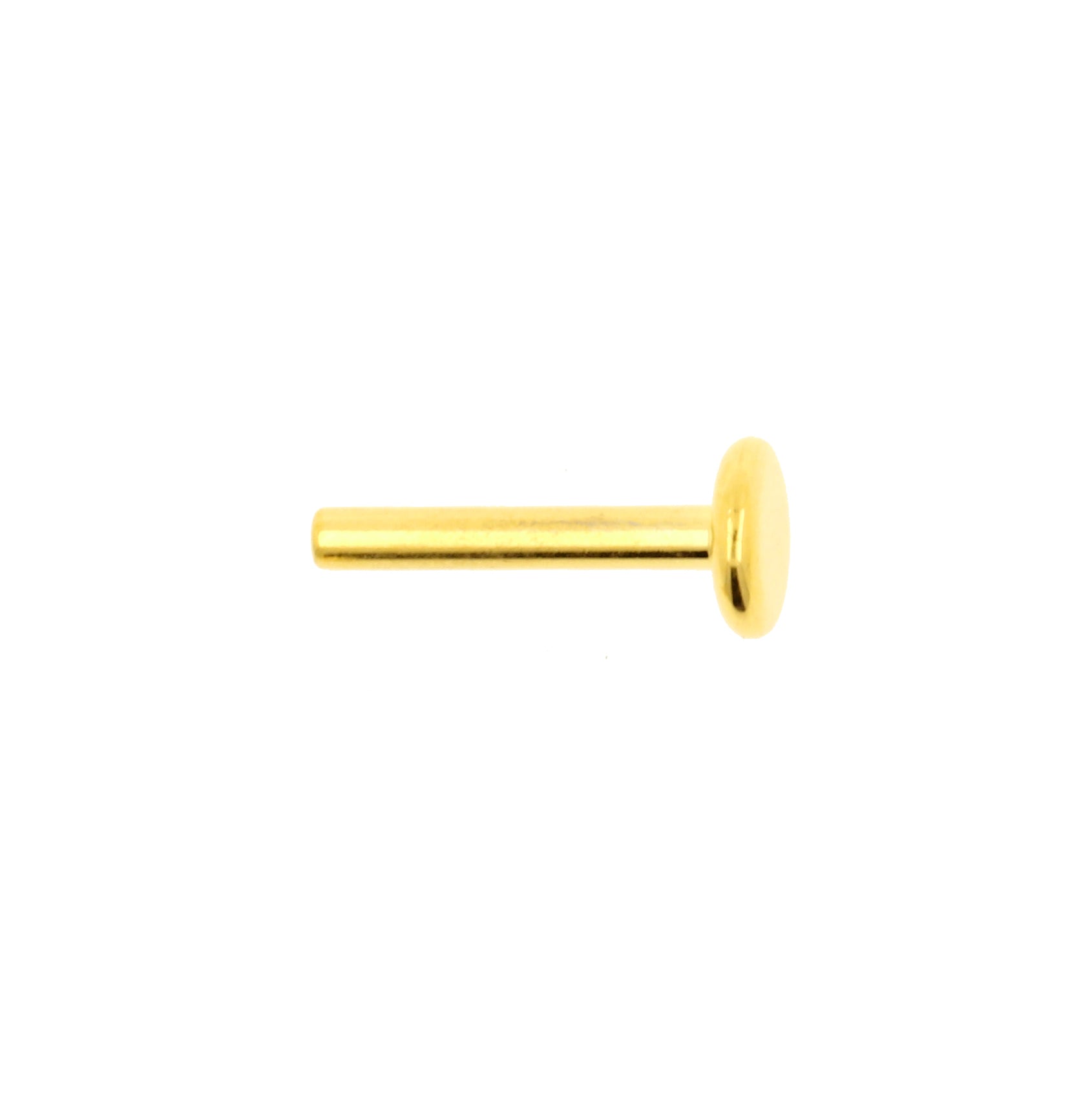 Titanium Labret Stud 4 mm Disc - Gold