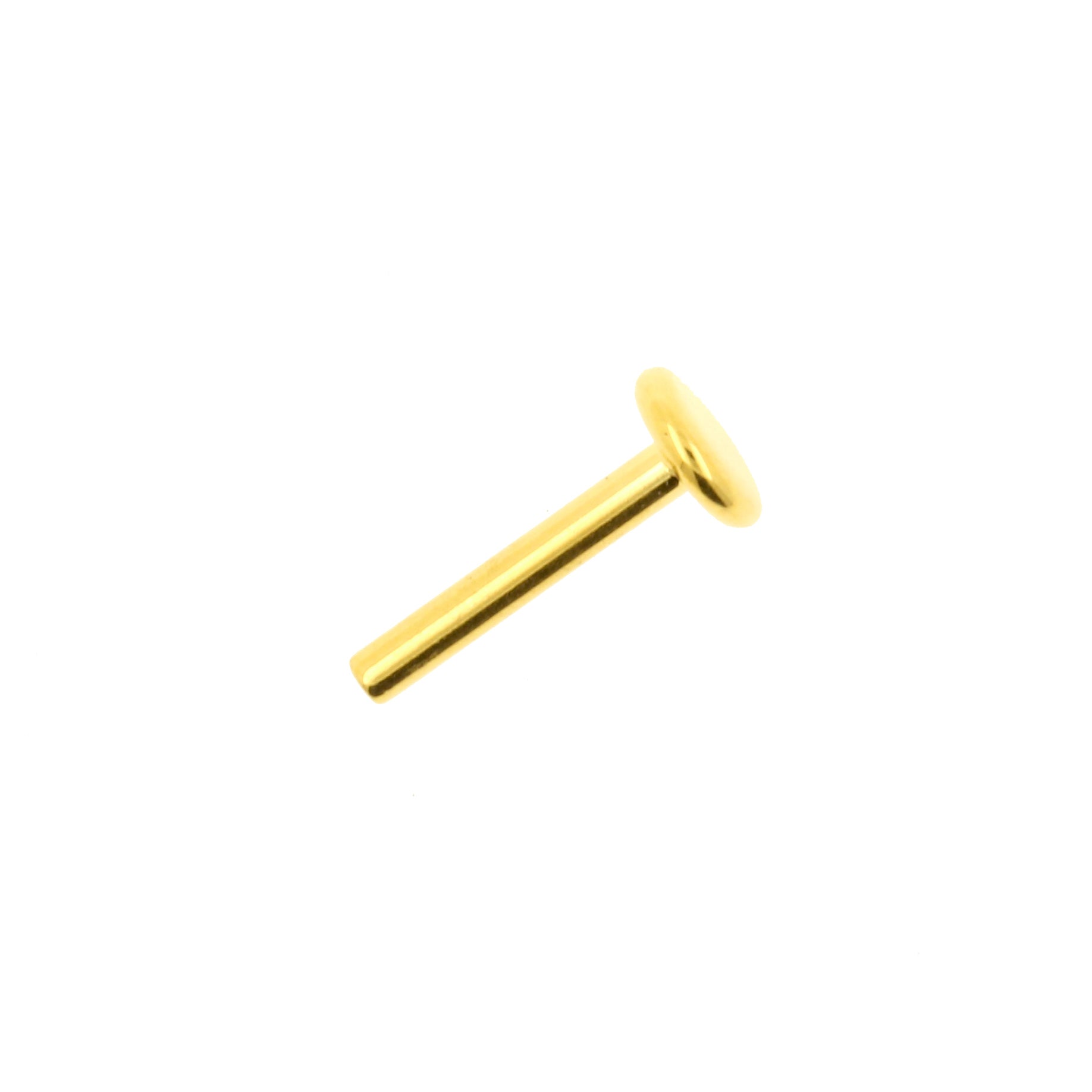 Titanium Labret Stud 4 mm Disc - Gold