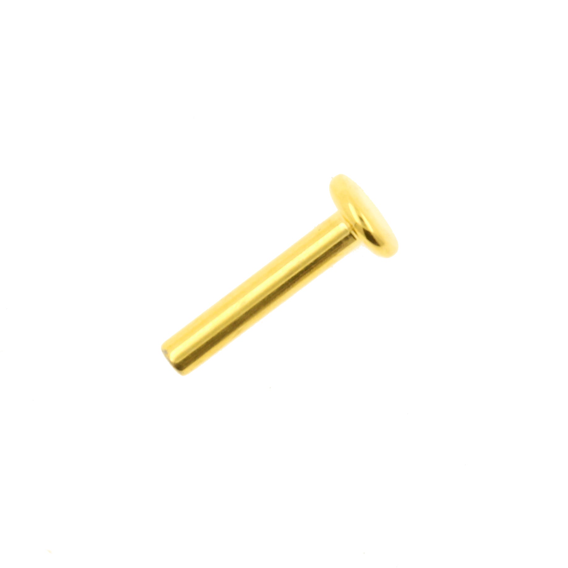 Titanium Labret Stud 4 mm Disc - Gold