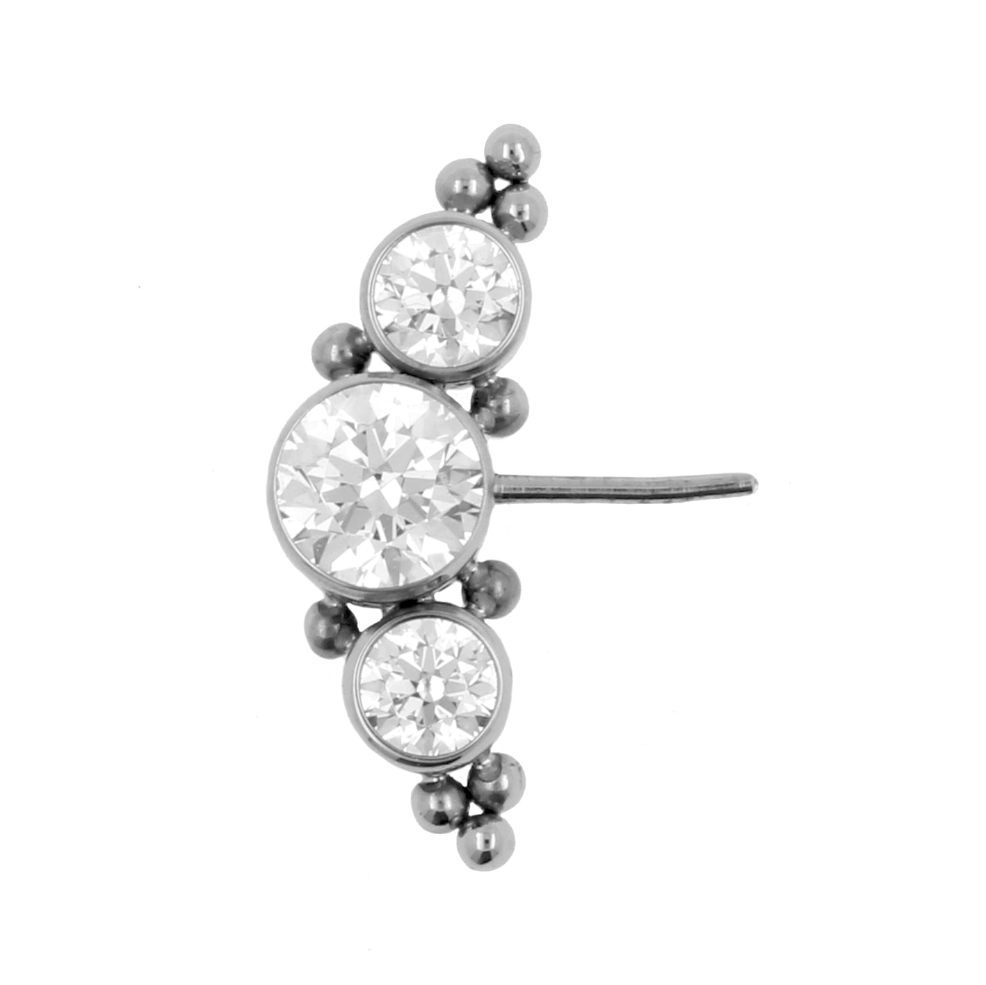 Titanium Zirconia Nipple Cluster - Silver