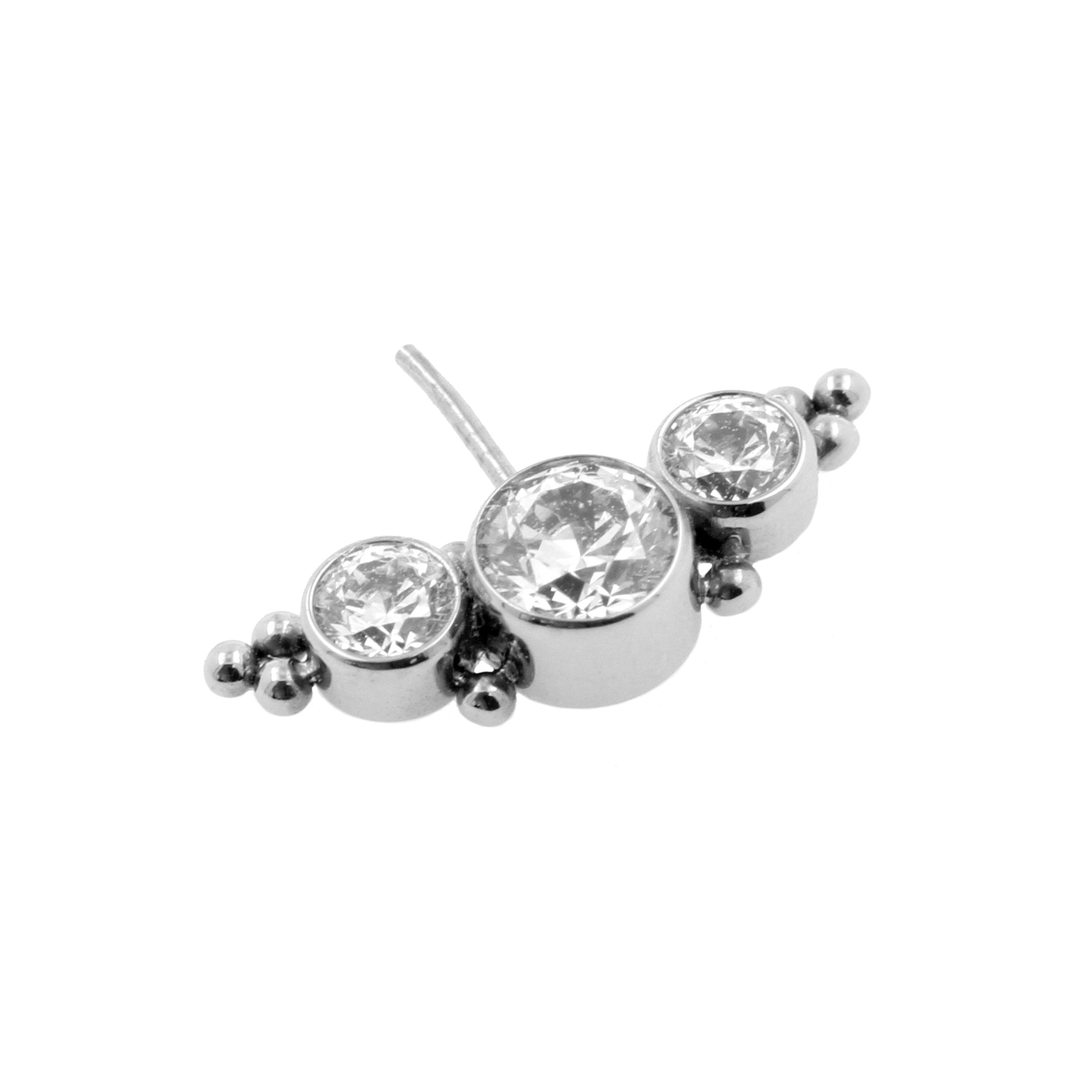 Titanium Zirconia Nipple Cluster - Silver