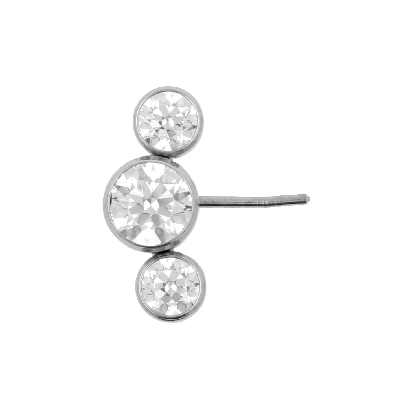 Titanium Zirconia Nipple Cluster - Silver