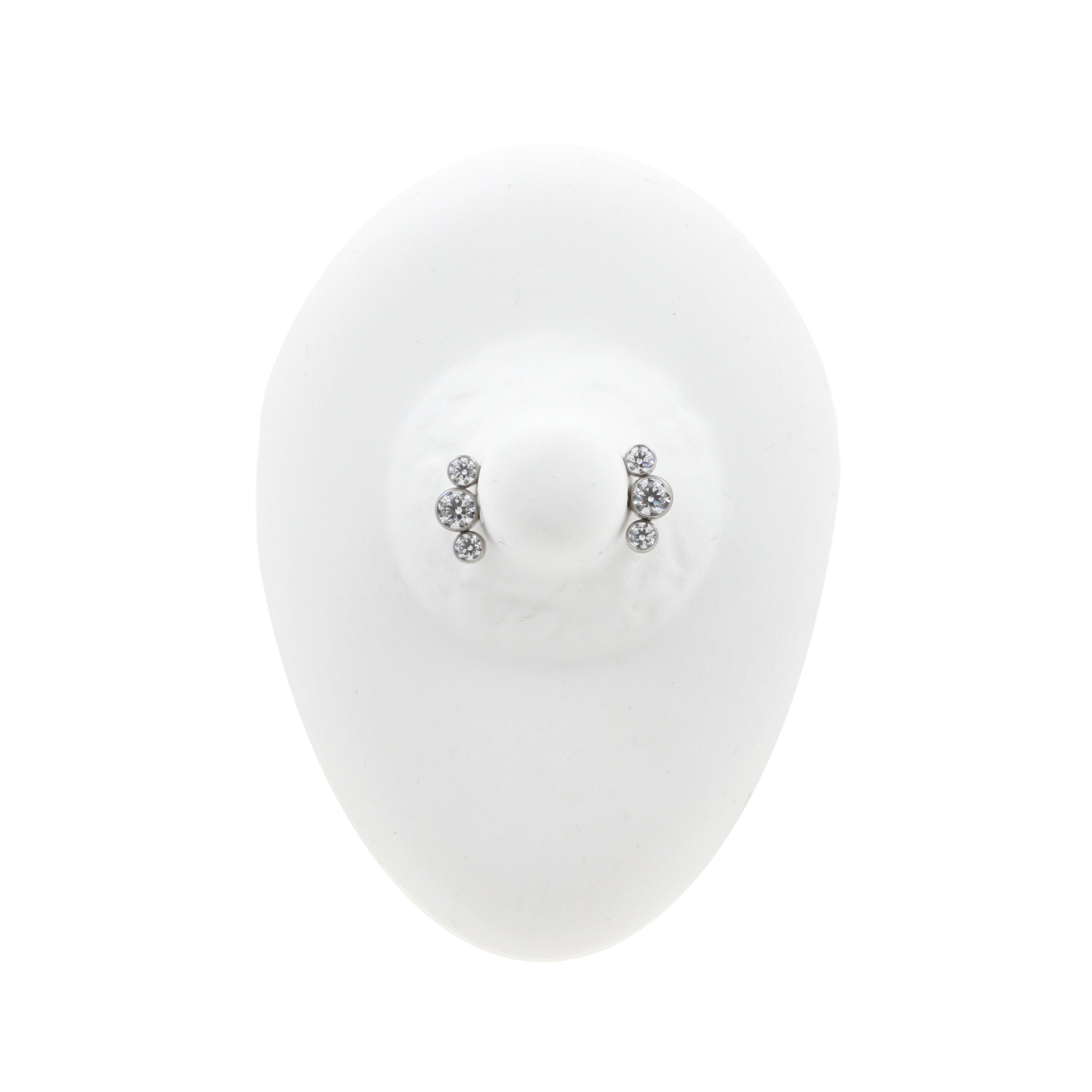 Titanium Zirconia Nipple Cluster - Silver