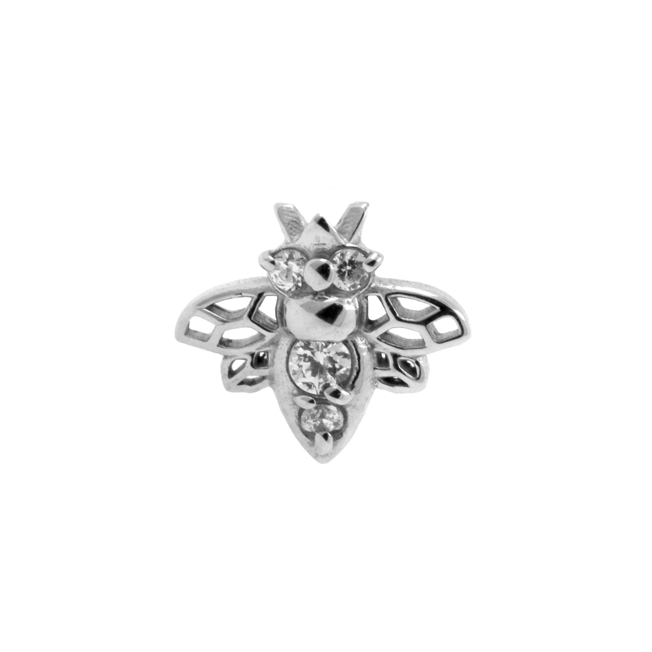 Nickel-Free Stainless Steel Zirconia Bee - Silver