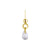 Titanium Helix Dangle - Zirconia Droplet Gold