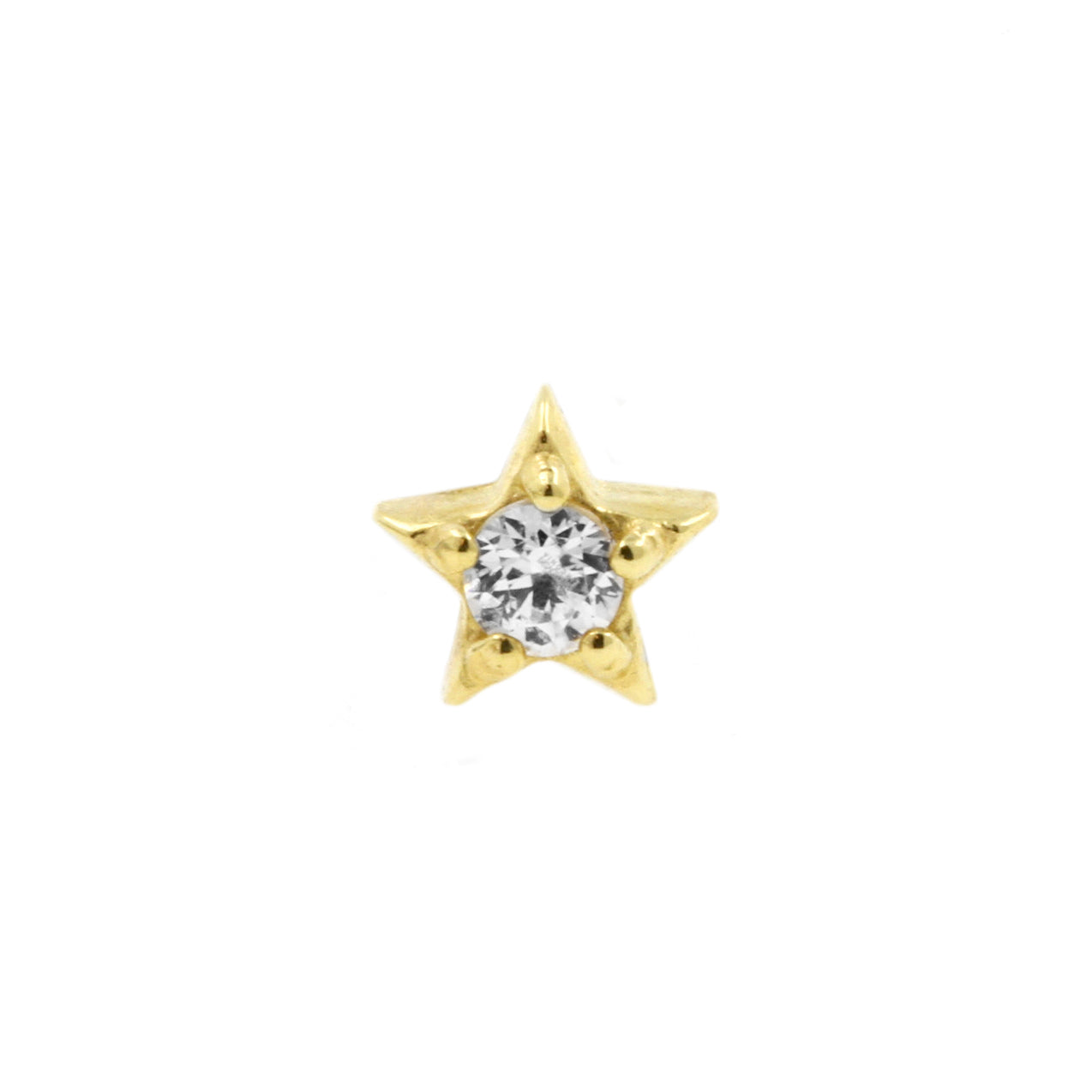 18 Karat Gold Zirconia Star