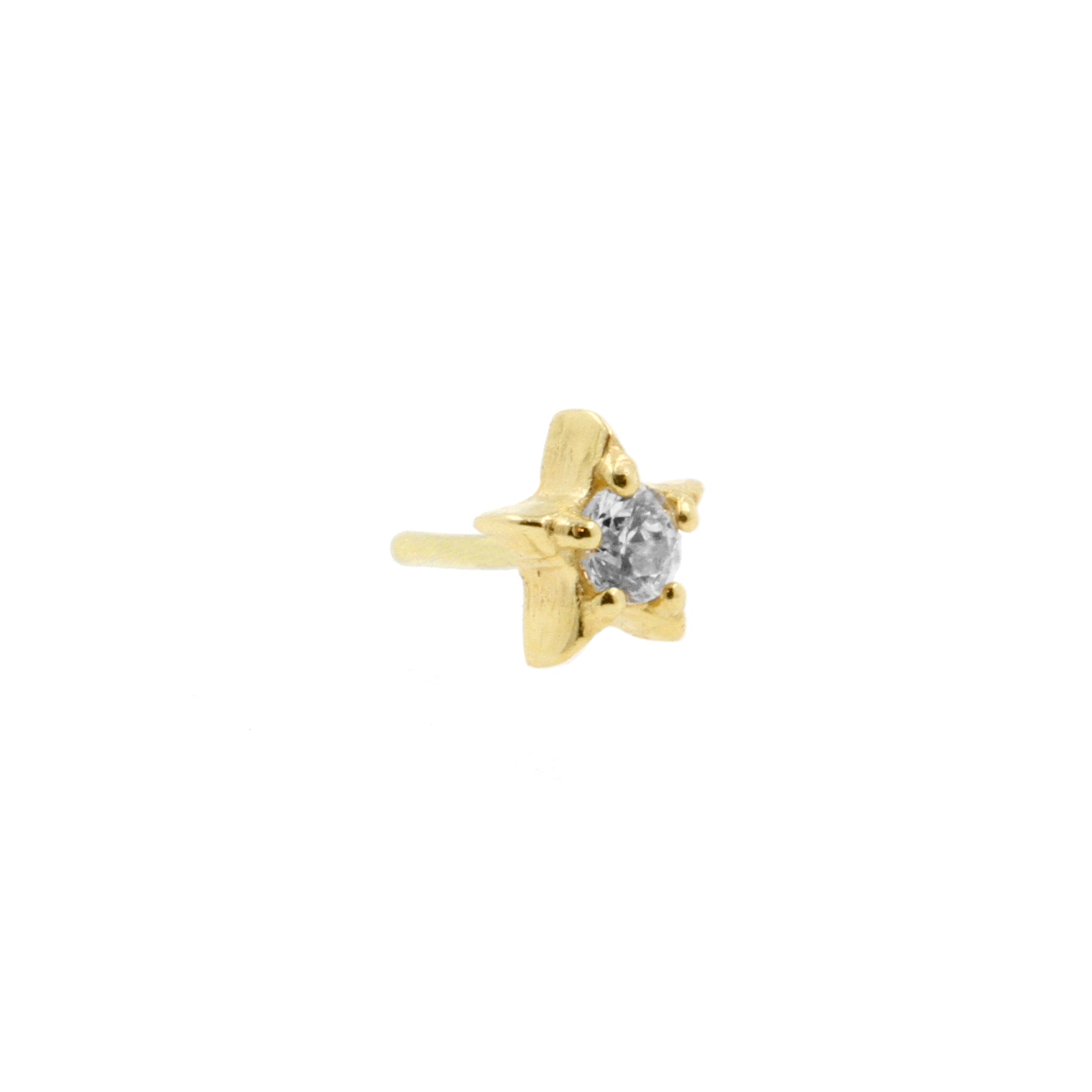 18 Karat Gold Zirconia Star