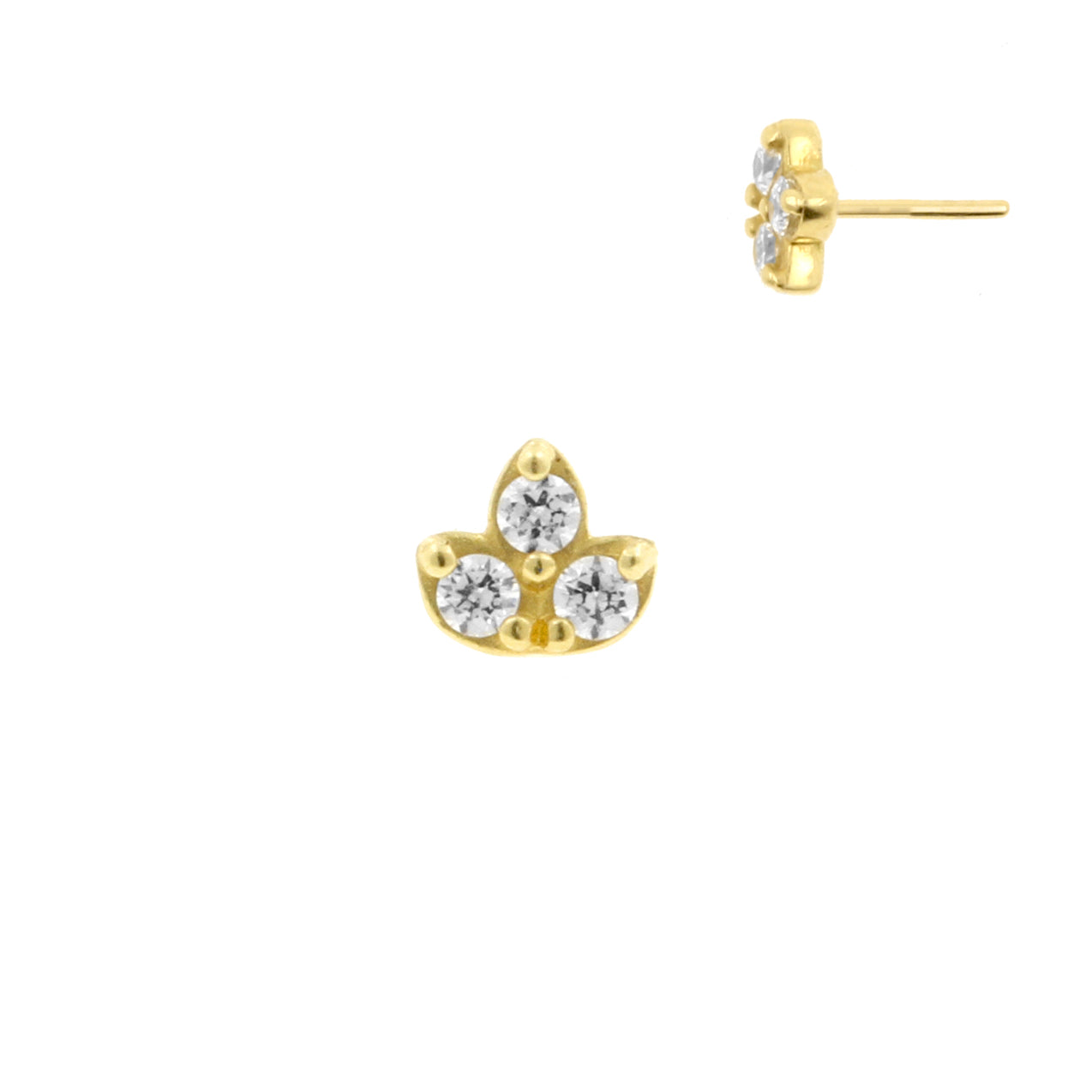 18 Karat Gold Zirconia Trinity