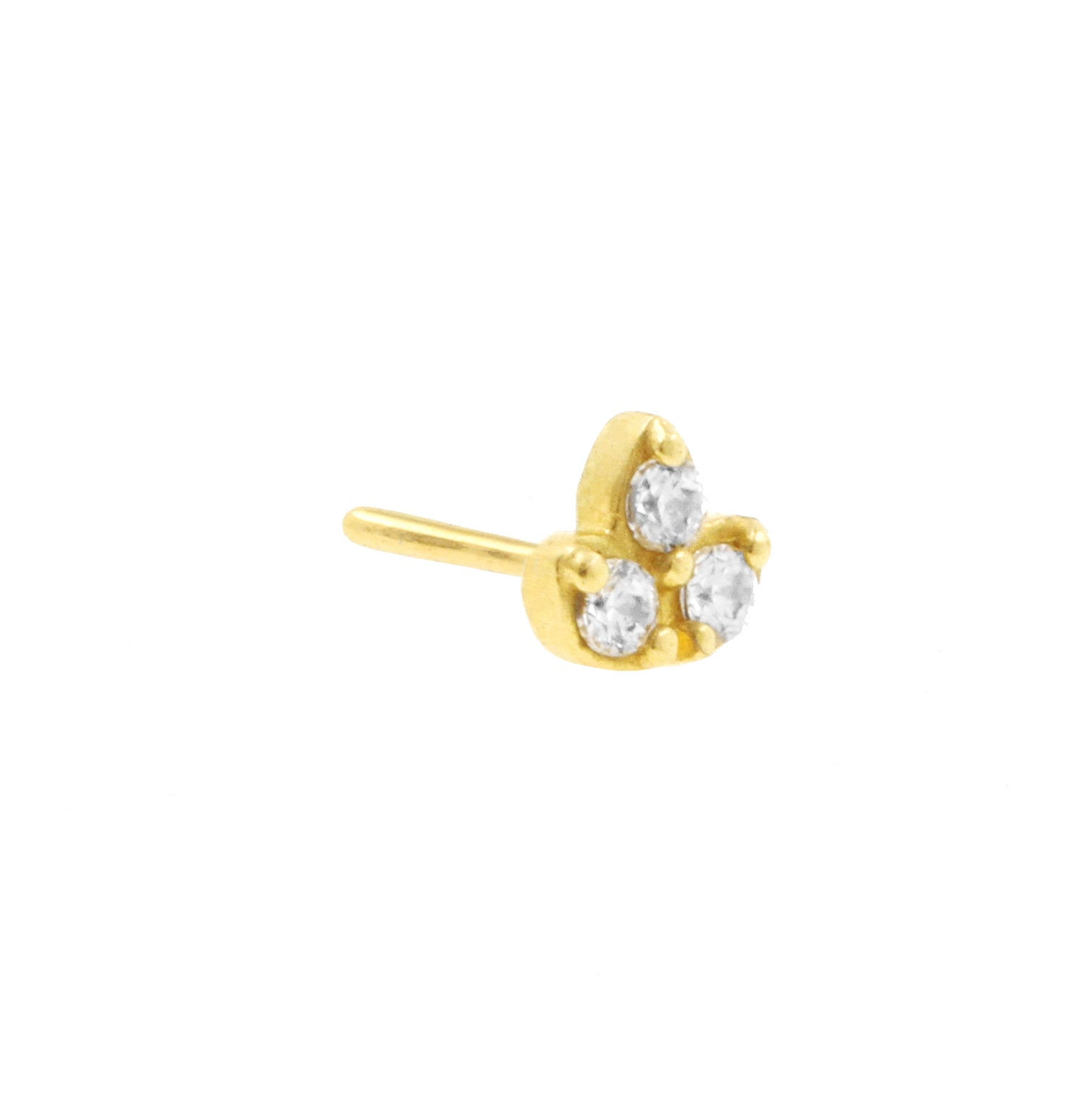 18 Karat Gold Zirconia Trinity