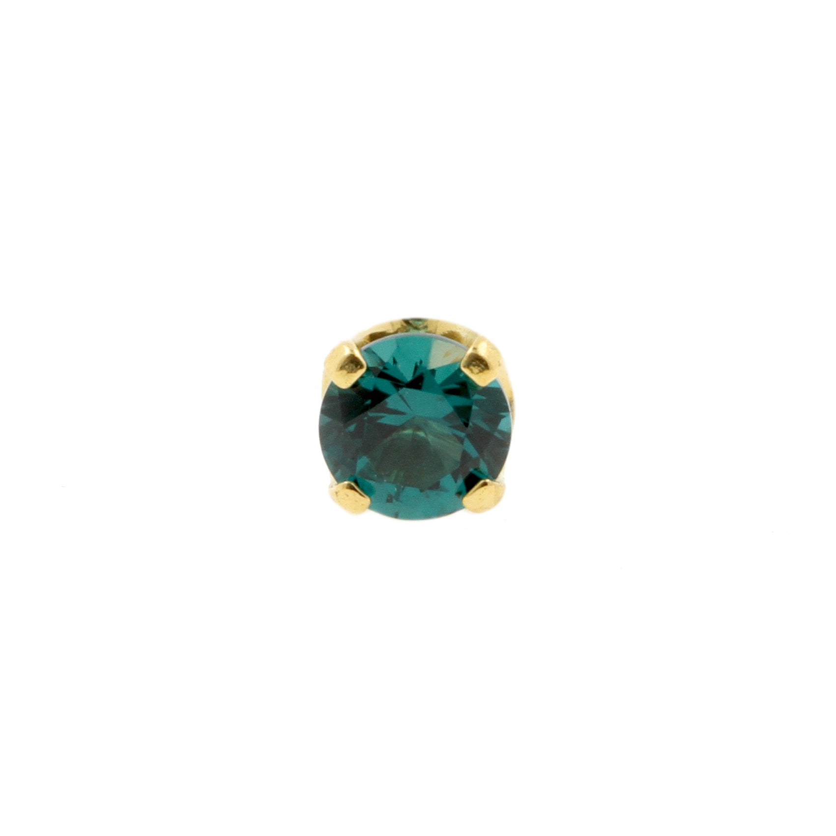 18 Karat Gold Dark Afghan Tourmaline Prong-set