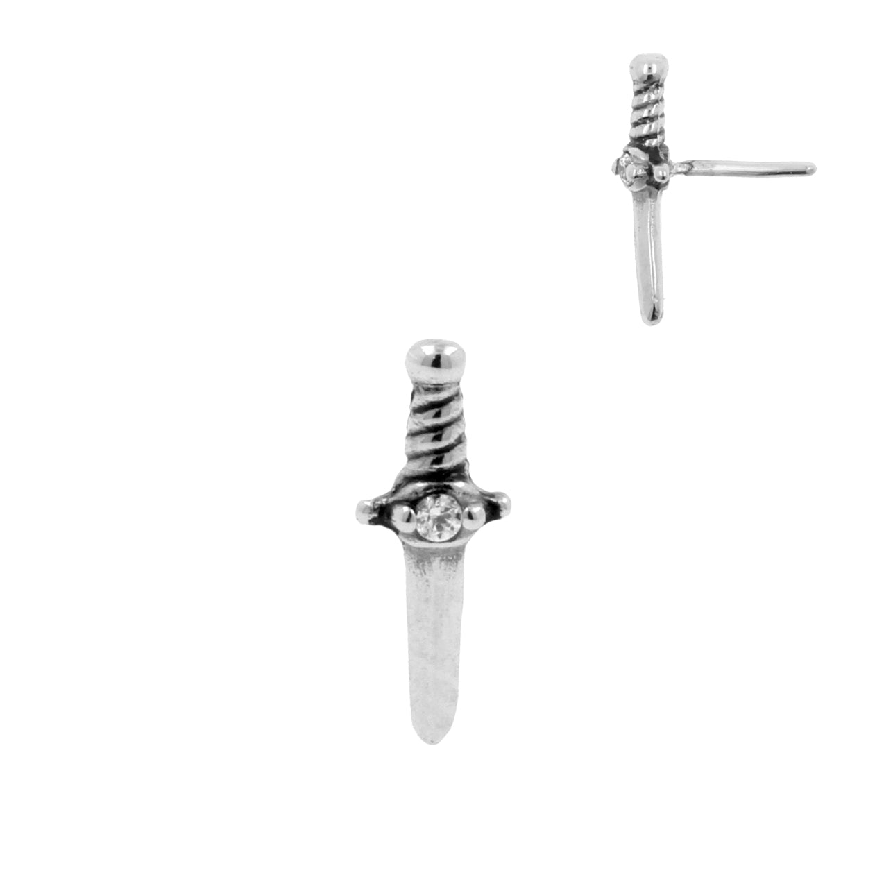 Nickel-Free Stainless Steel Zirconia Dagger Silver